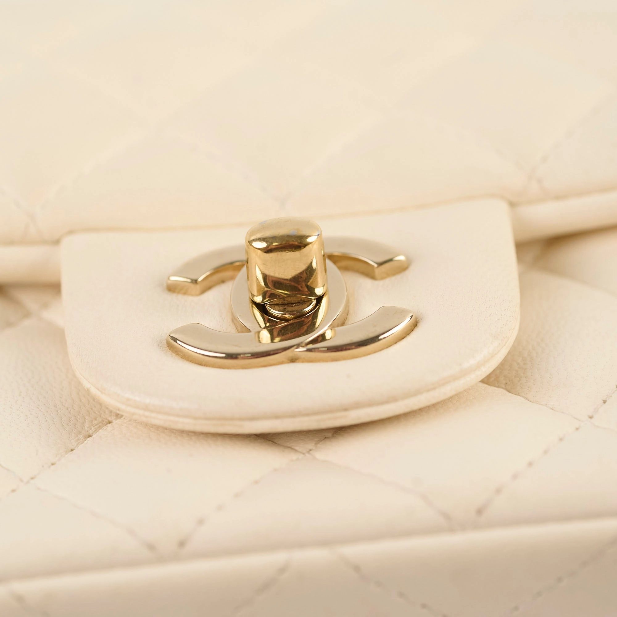 Chanel Mini Rectangular Lambskin Ivory Series Microchip