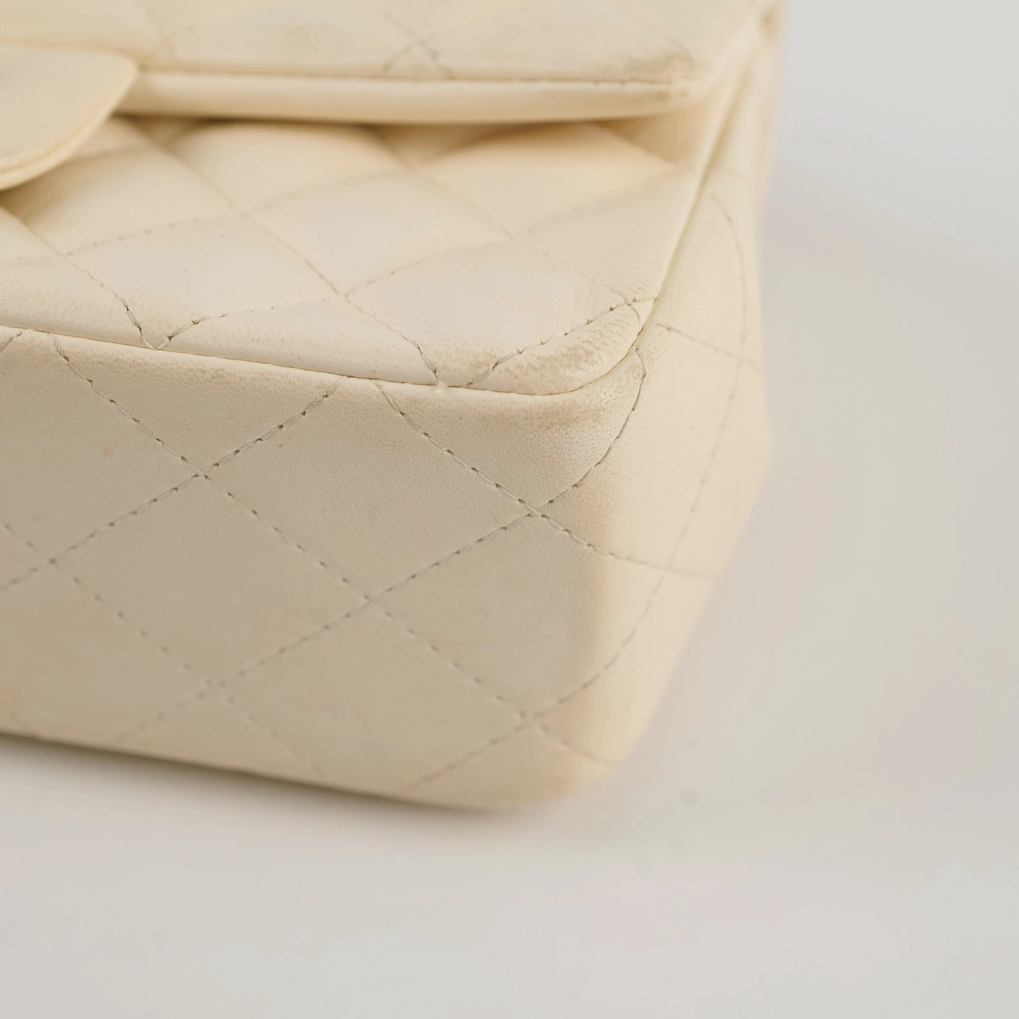 Chanel Mini Rectangular Lambskin Ivory Series Microchip