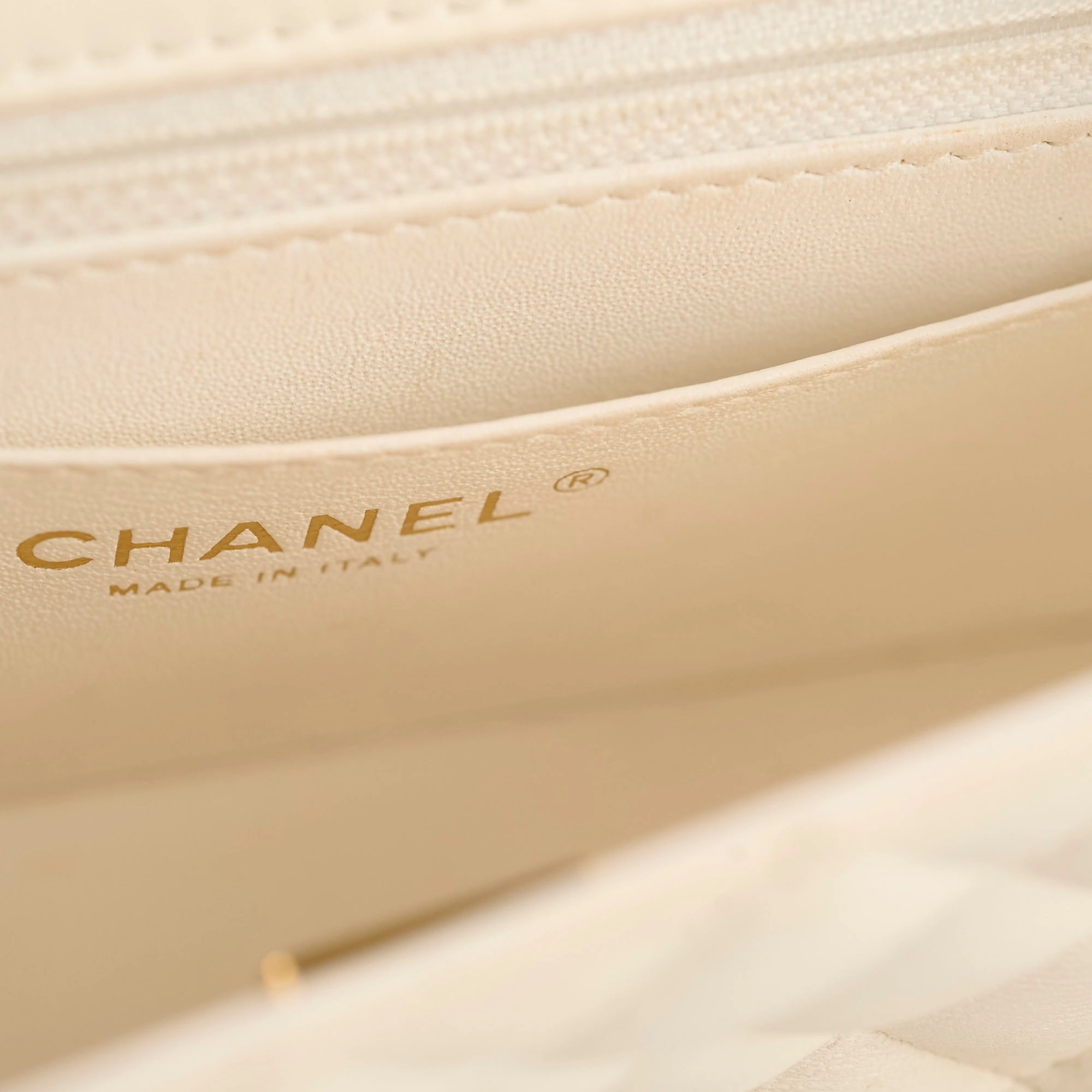 Chanel Mini Rectangular Lambskin Ivory Series Microchip