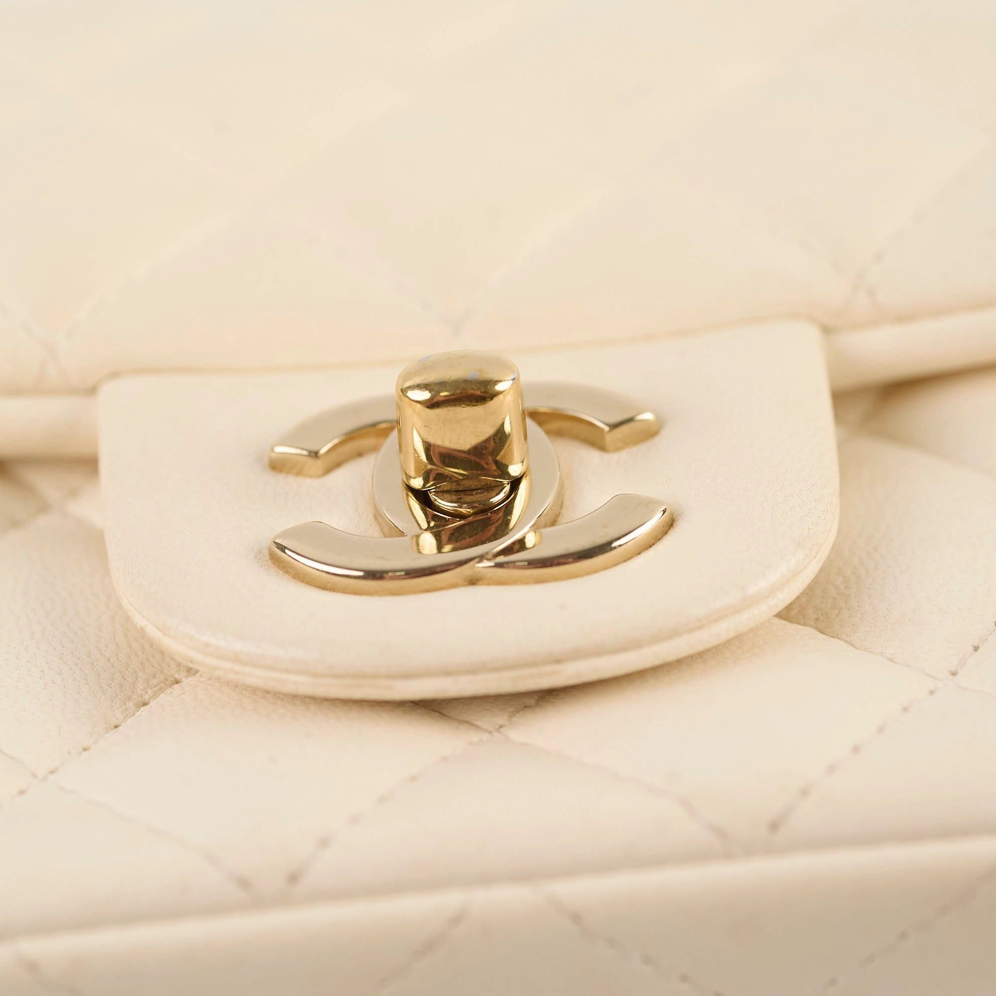 Chanel Mini Rectangular Lambskin Ivory Series Microchip