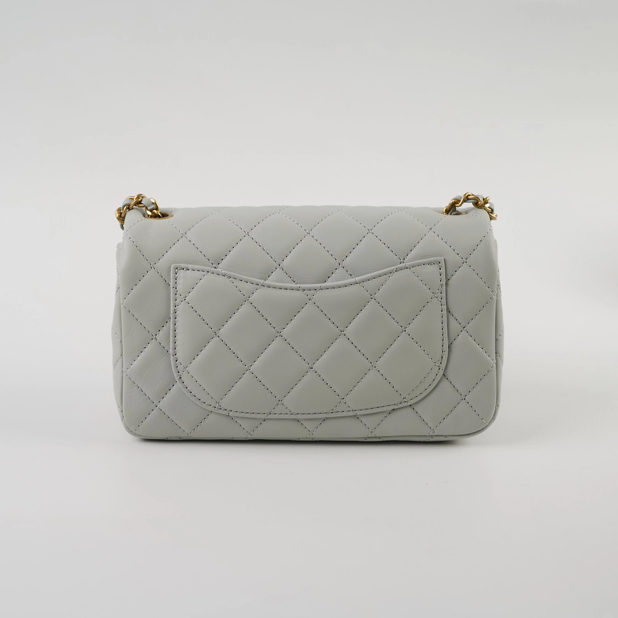 Chanel Mini Rectangular Pearl Crush Light Grey
