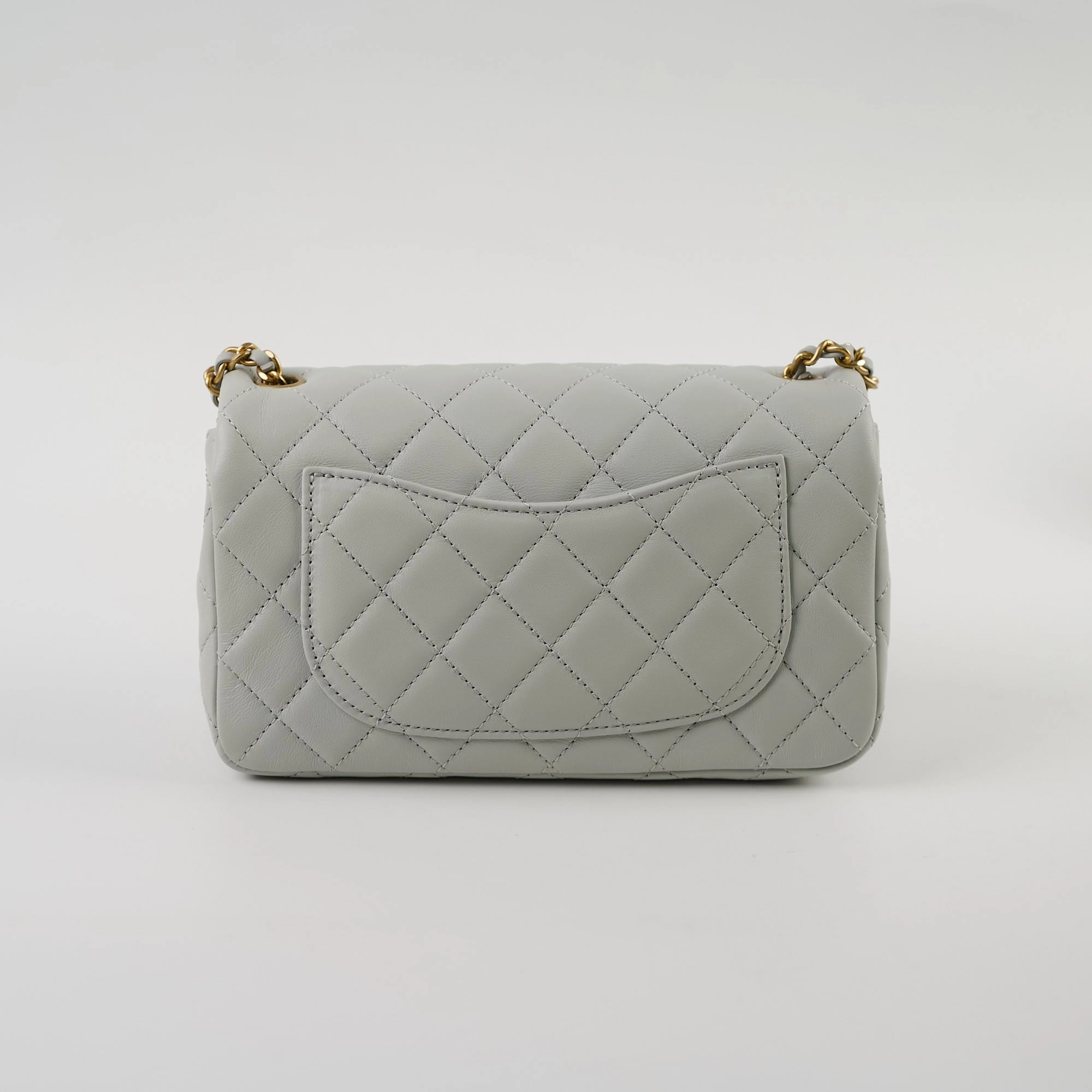 Chanel Mini Rectangular Pearl Crush Light Grey