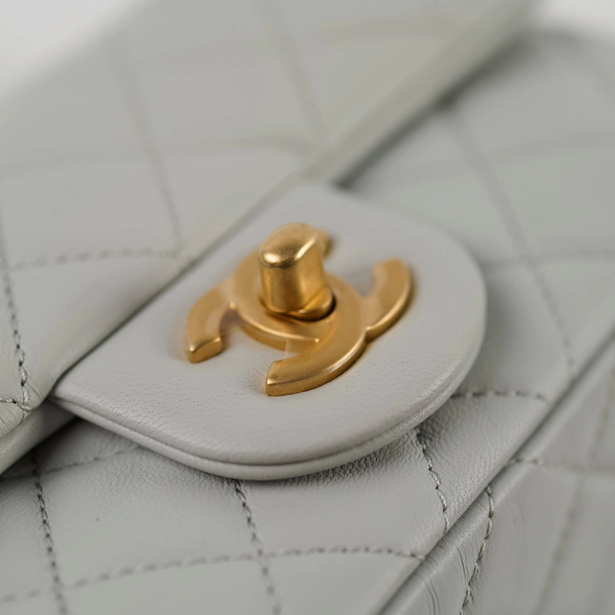 Chanel Mini Rectangular Pearl Crush Light Grey