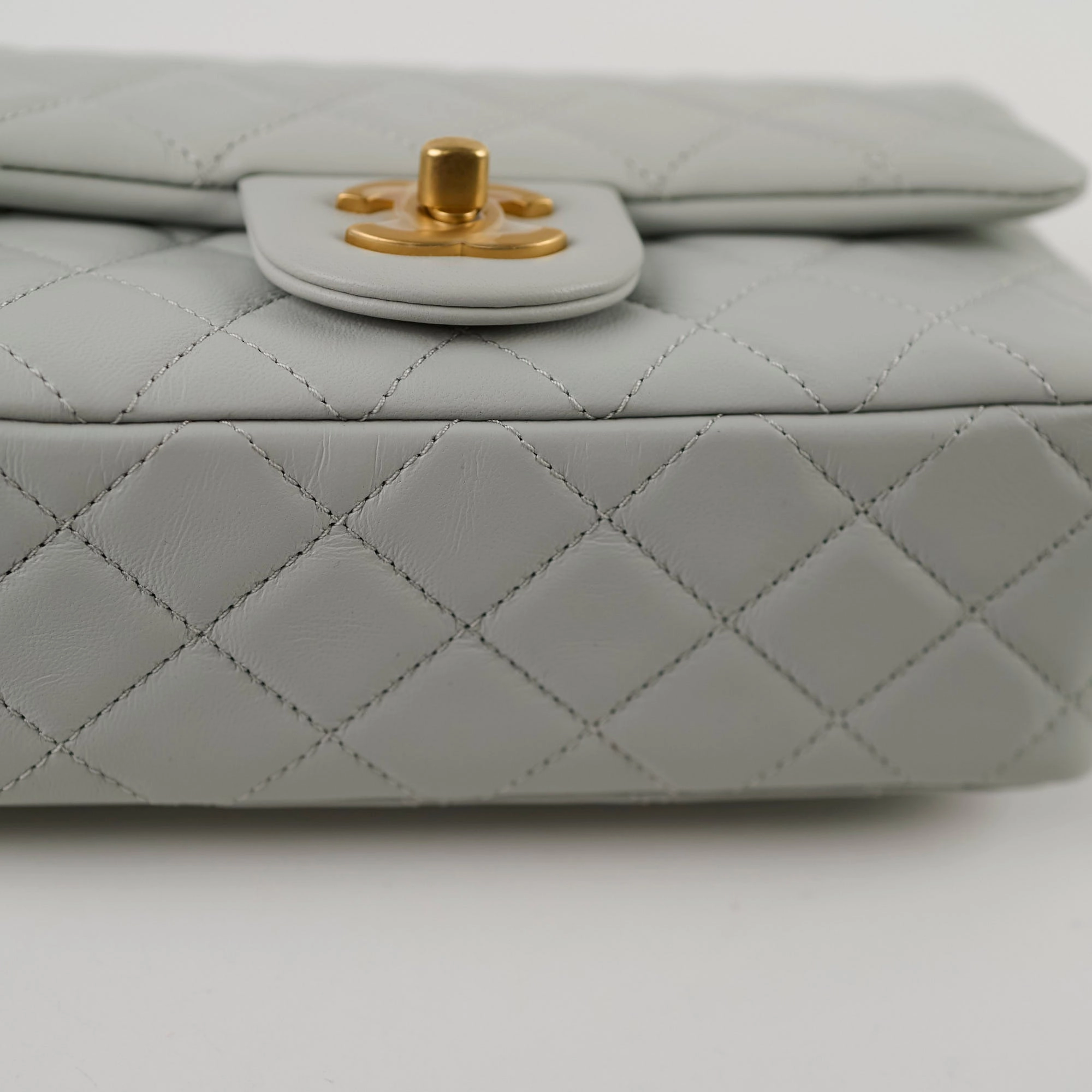 Chanel Mini Rectangular Pearl Crush Light Grey
