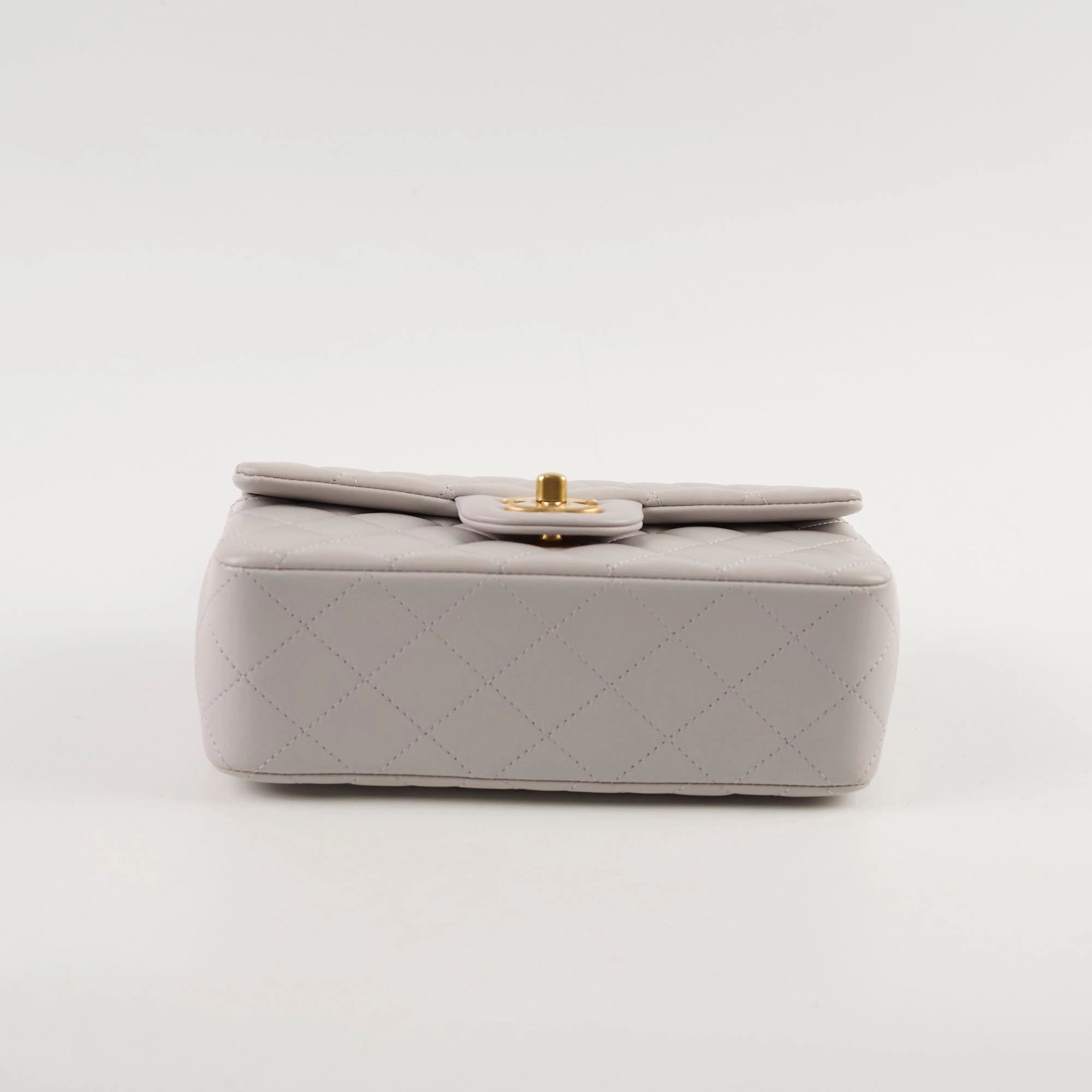 Chanel Mini Rectangular With Top Handle Light Grey