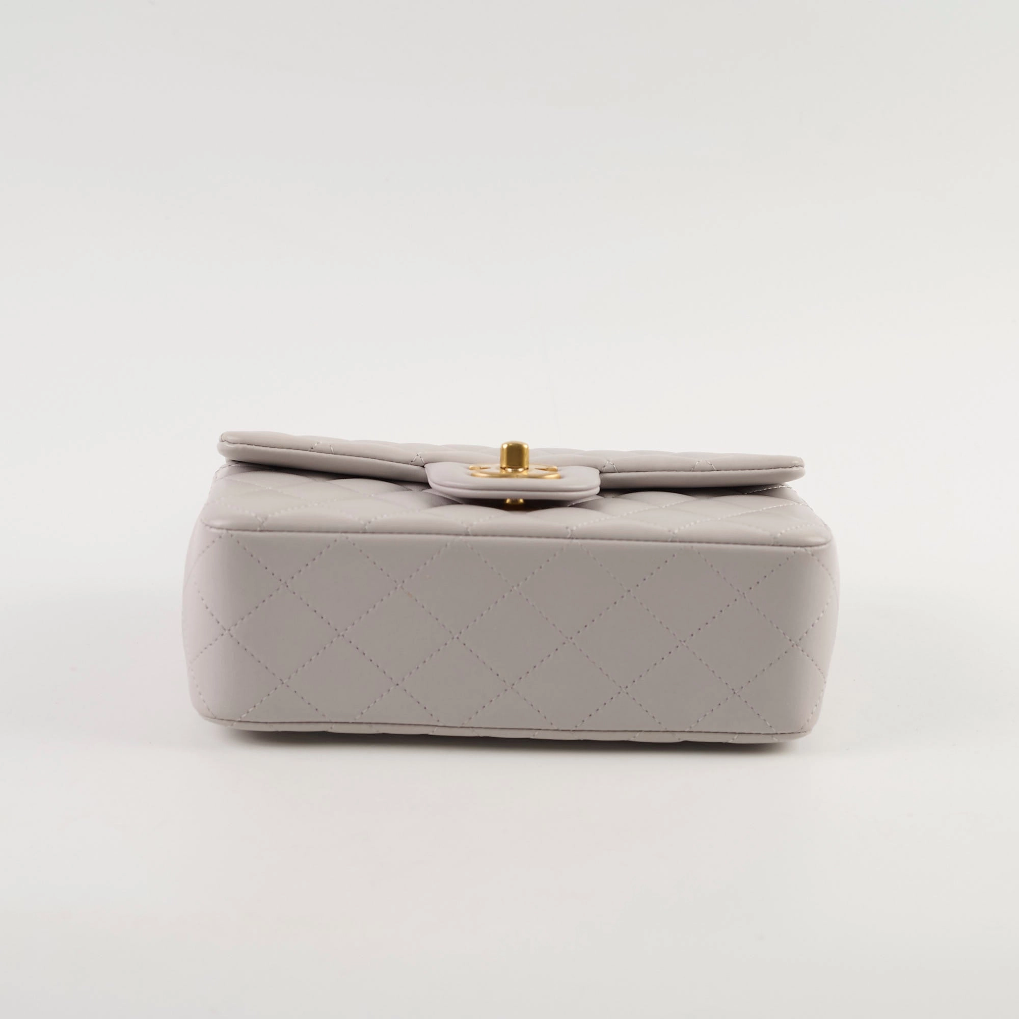 Chanel Mini Rectangular With Top Handle Light Grey