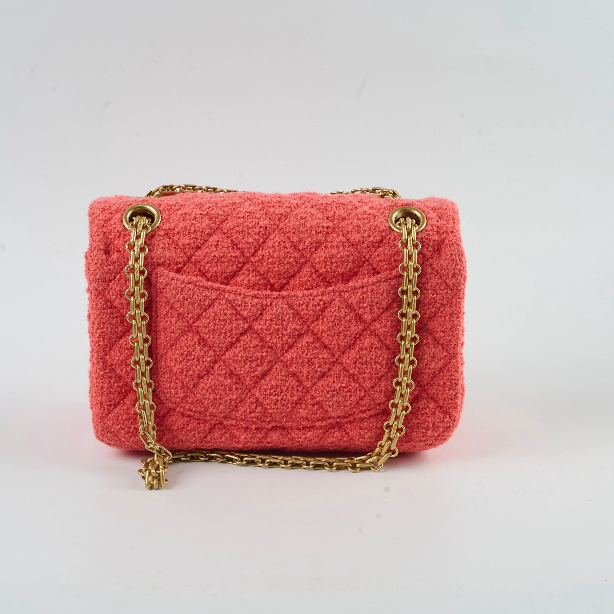 Chanel Mini Reissue 2.55 Tweed Orange 30 Series