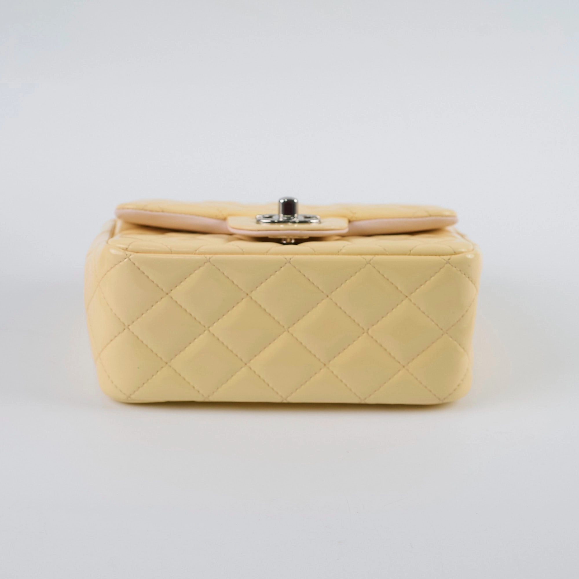 Chanel Mini Square Bag Patent Yellow
