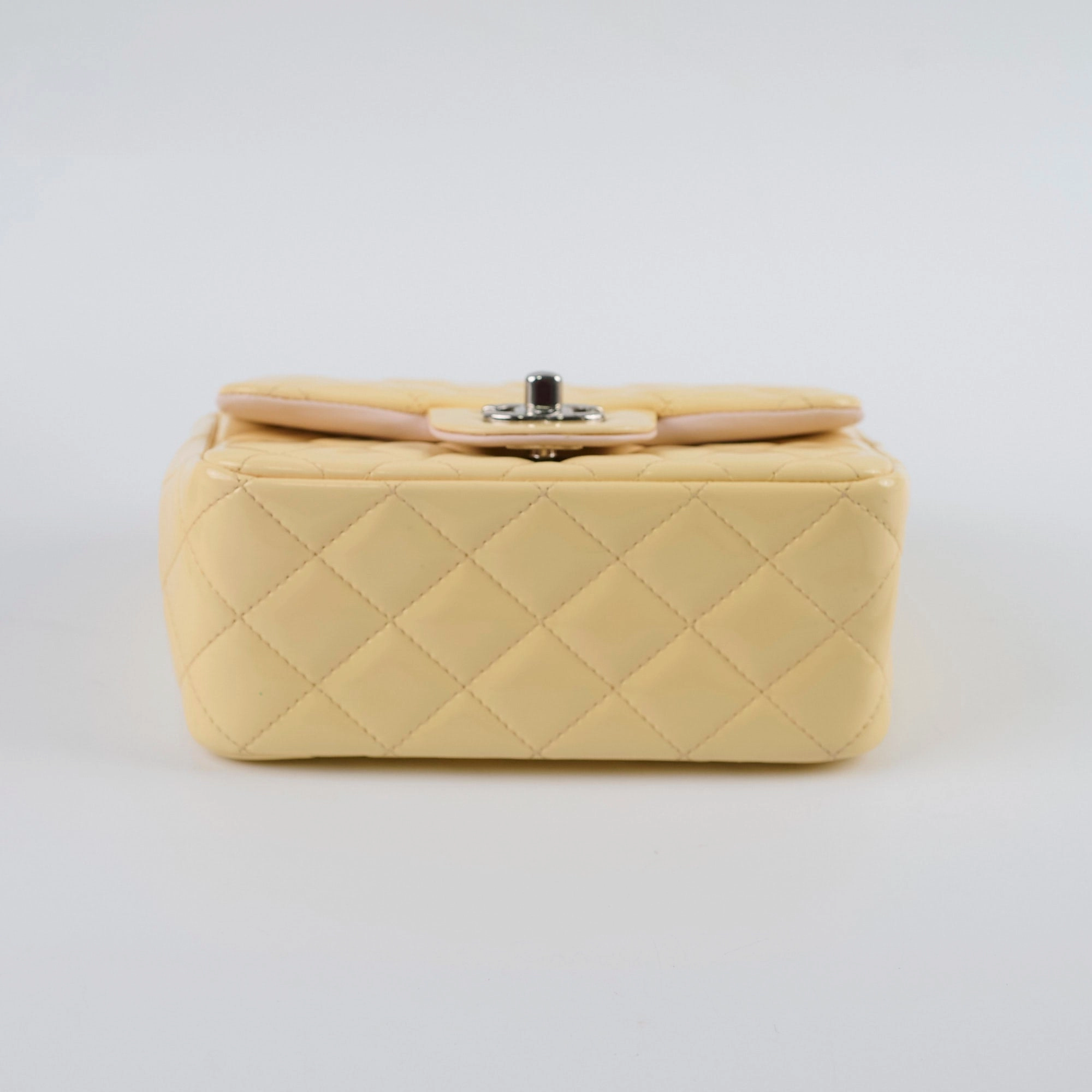 Chanel Mini Square Bag Patent Yellow