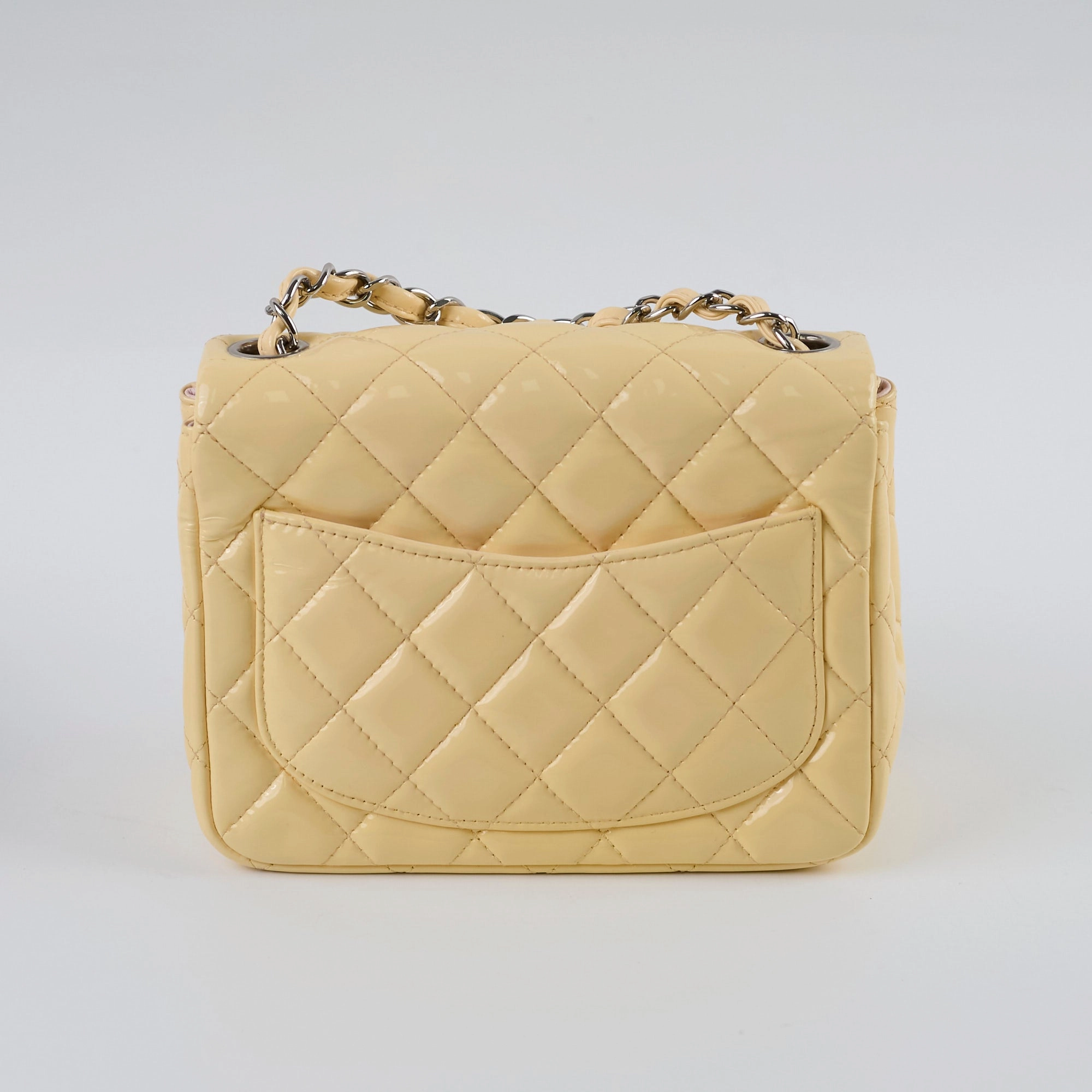 Chanel Mini Square Bag Patent Yellow