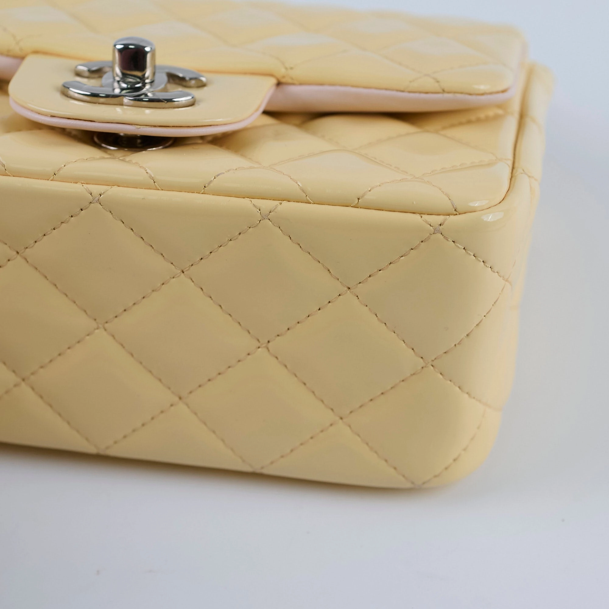 Chanel Mini Square Bag Patent Yellow
