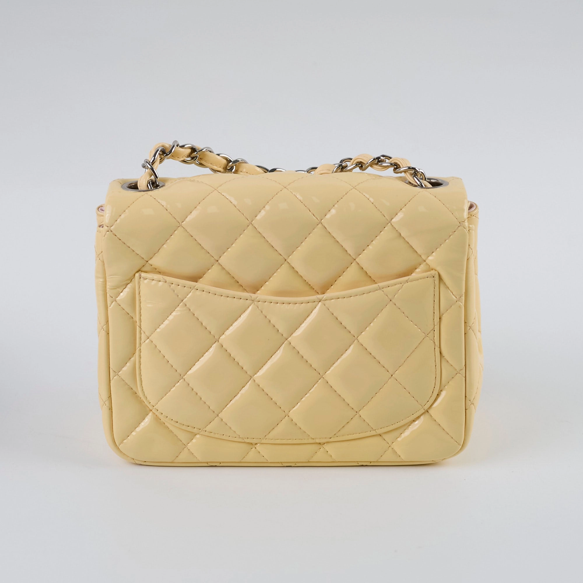 Chanel Mini Square Bag Patent Yellow