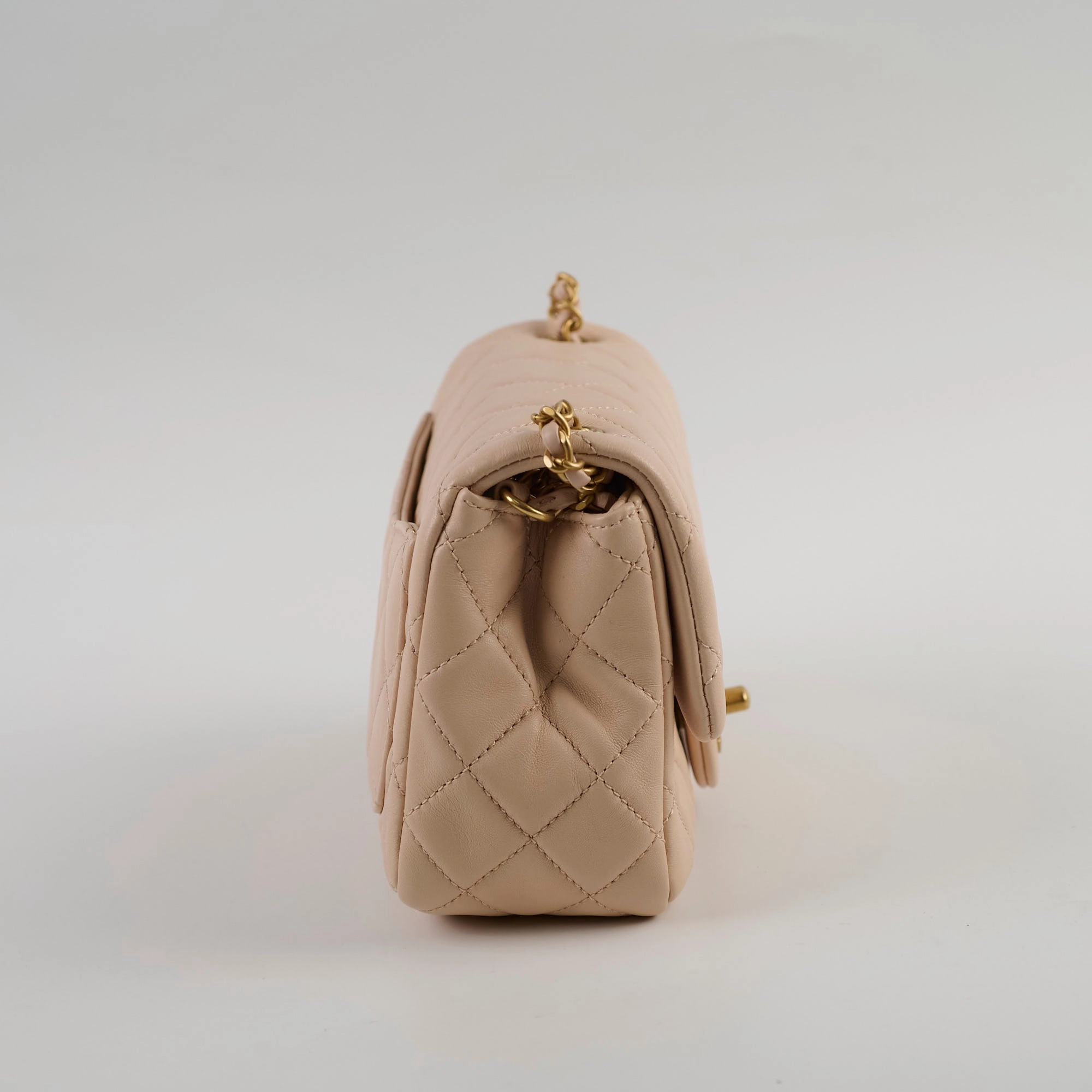 Chanel Mini Square Classic Flap Beige