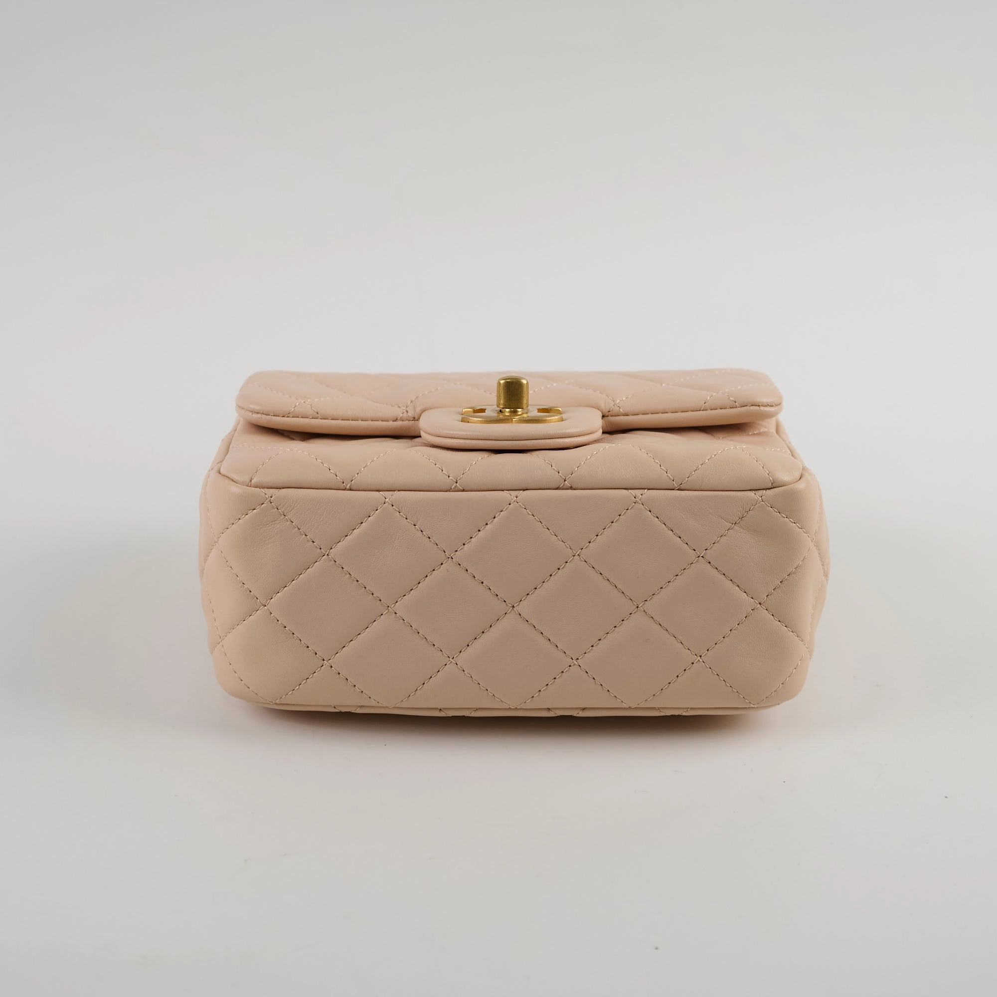 Chanel Mini Square Classic Flap Beige