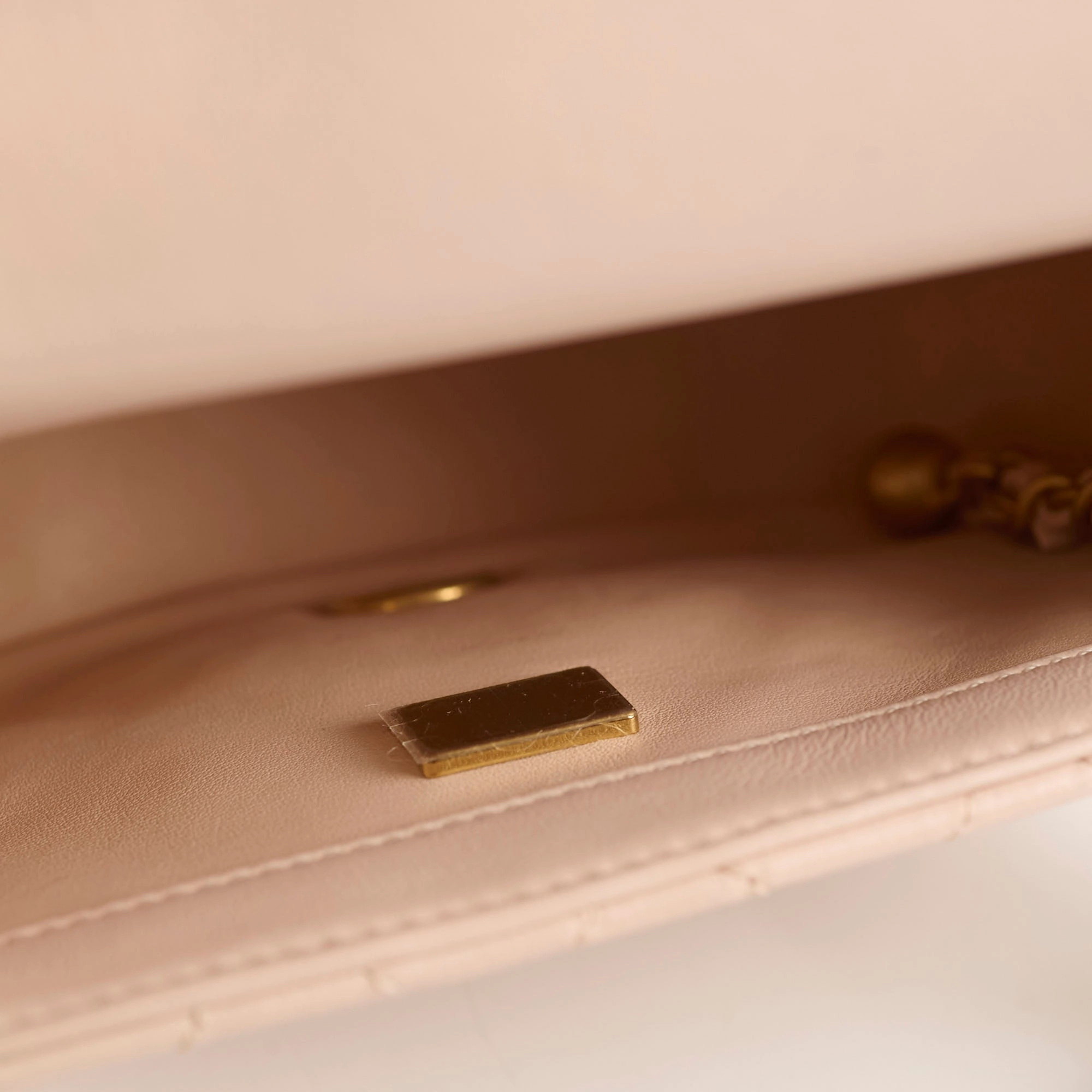 Chanel Mini Square Classic Flap Beige