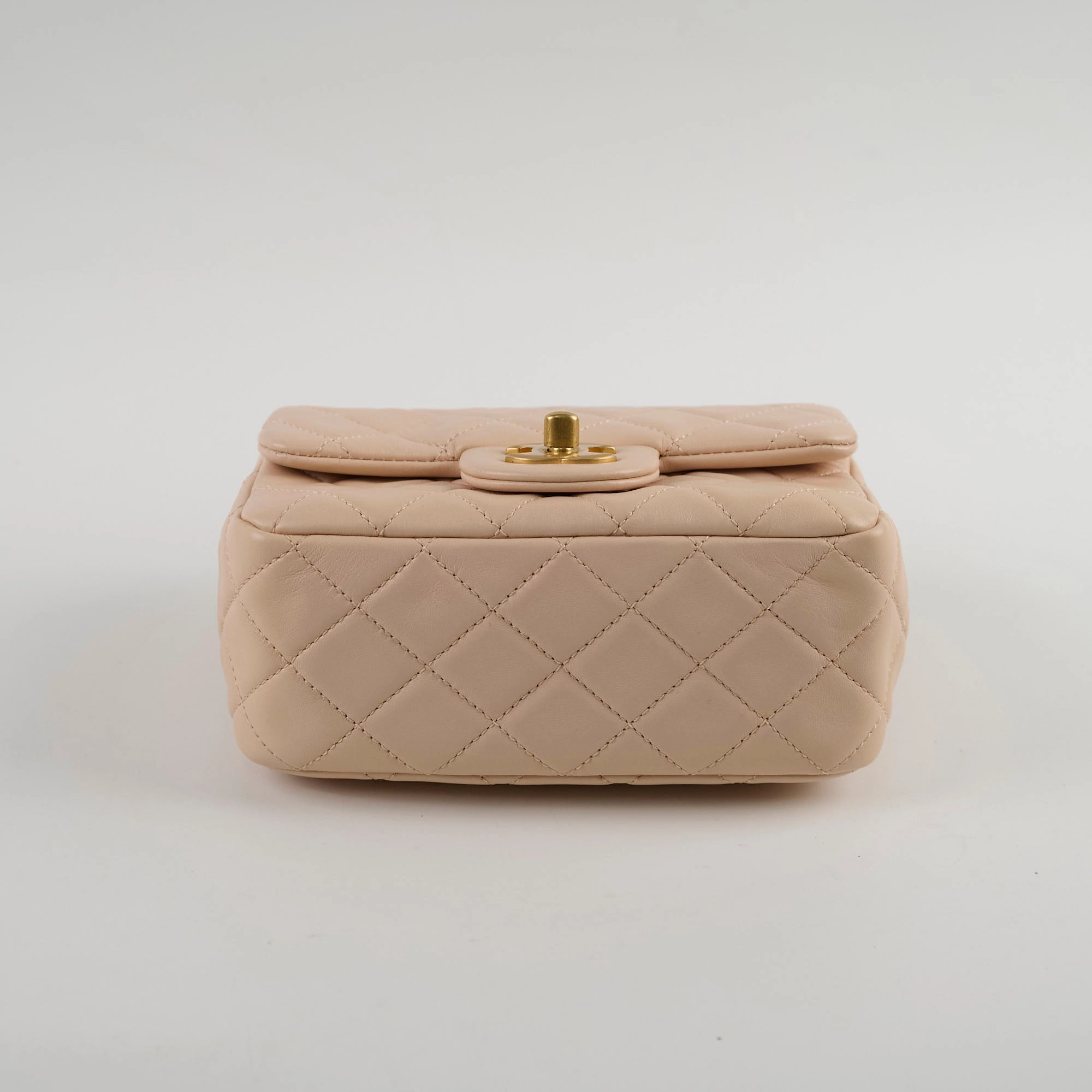Chanel Mini Square Classic Flap Beige
