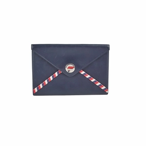 Chanel Navy Envelope Clutch