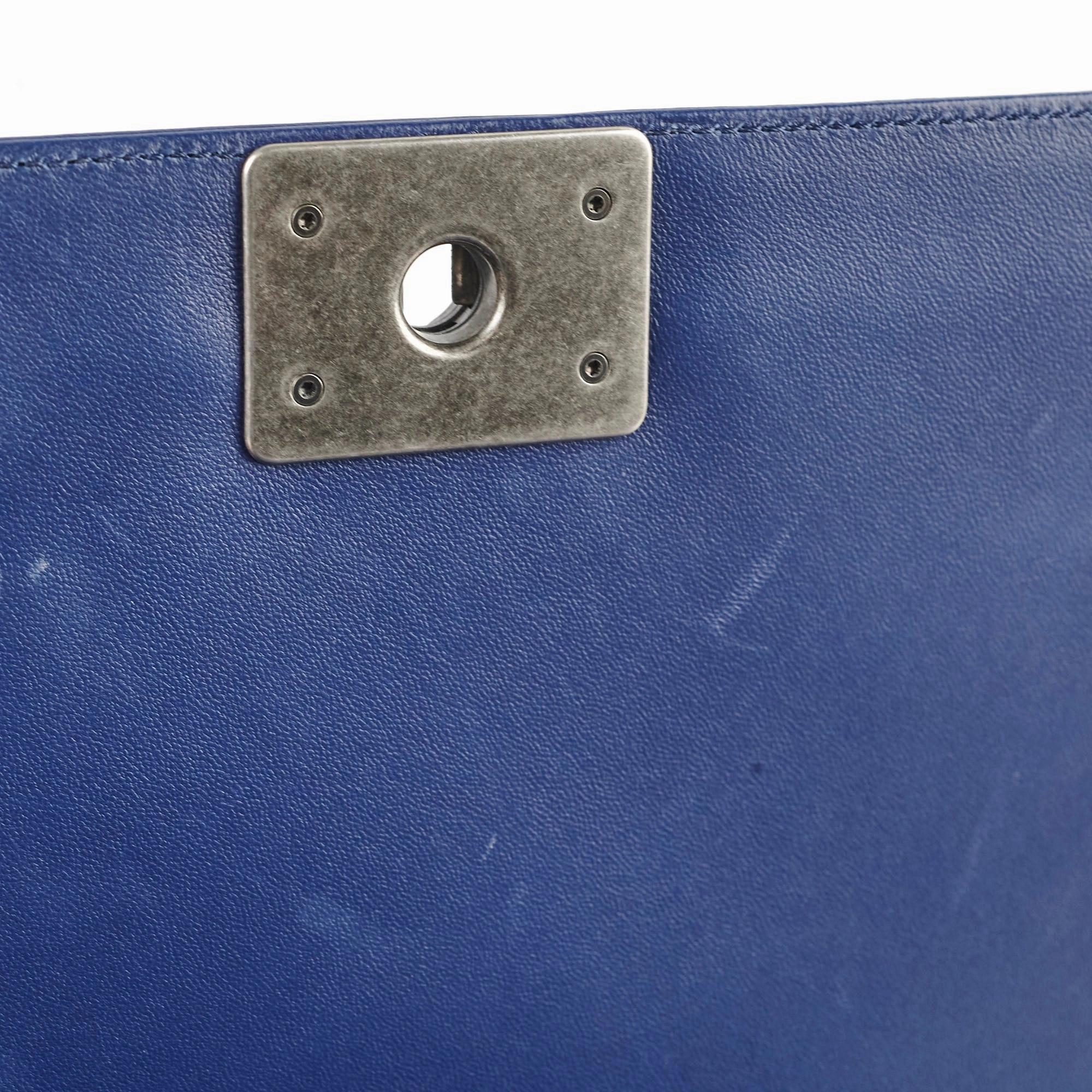 Chanel New Medium Boy Dark Blue 21