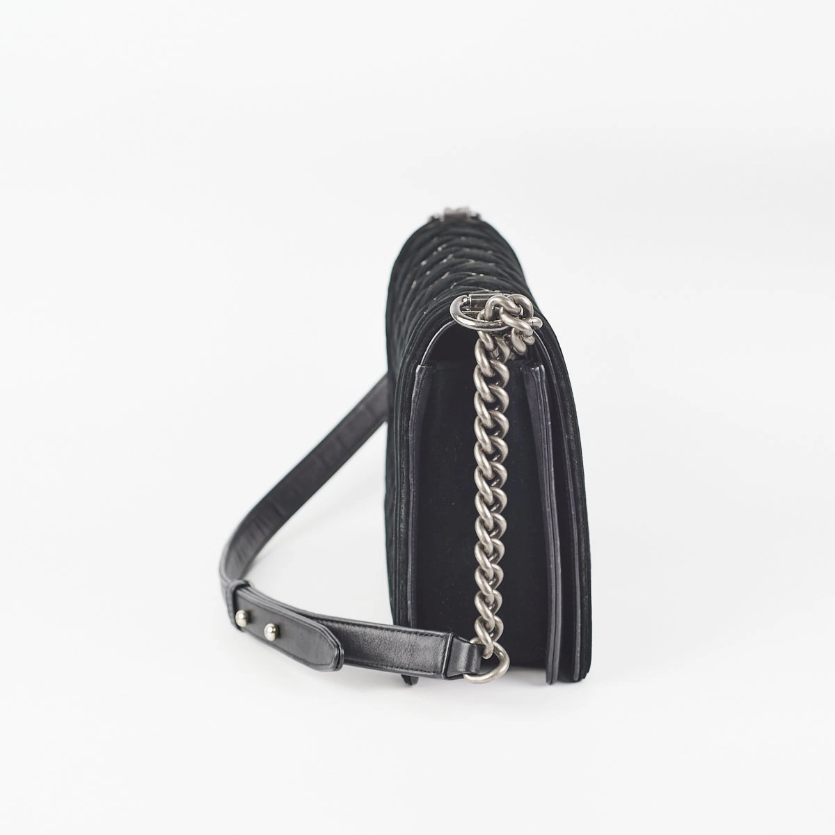 Chanel New Medium Boy Velvet Black