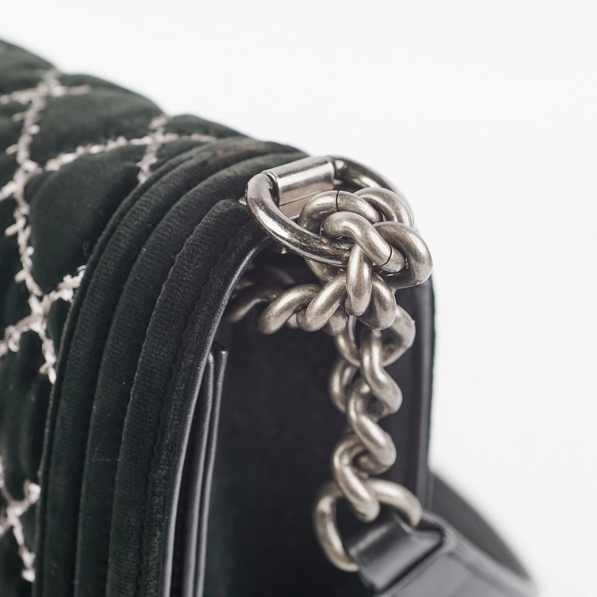 Chanel New Medium Boy Velvet Black