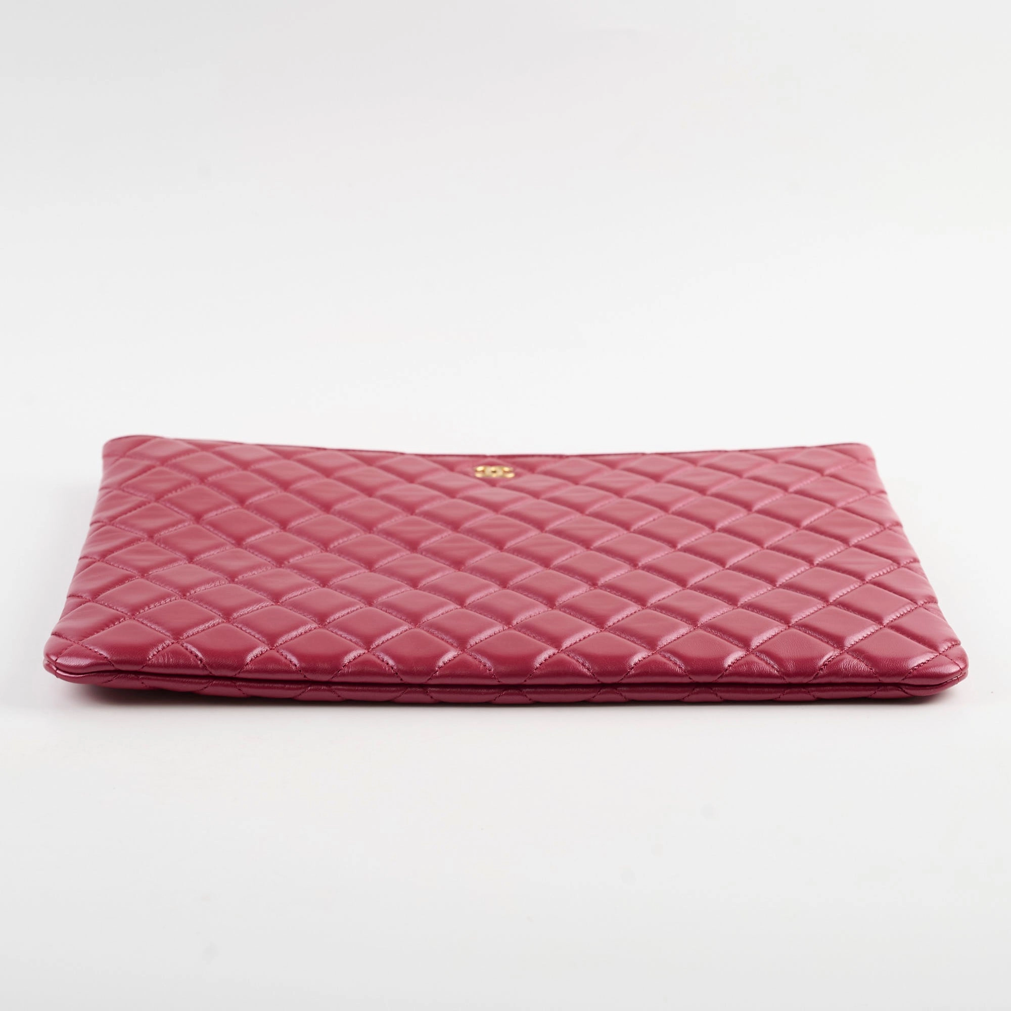 Chanel O-case Clutch Red Lambskin