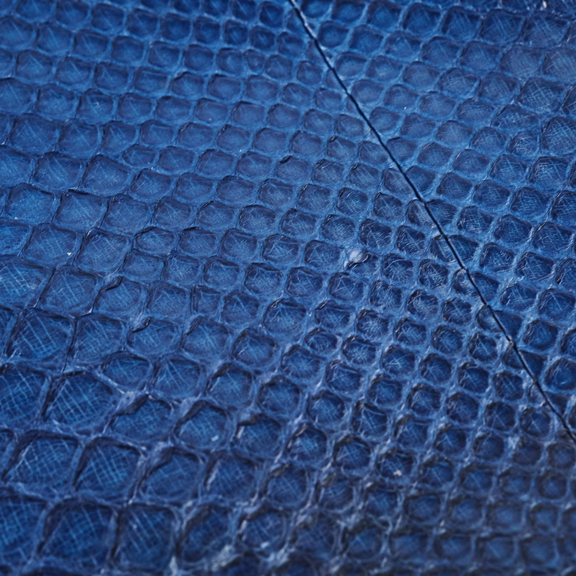 Chanel O case Medium Exotic Leather Blue