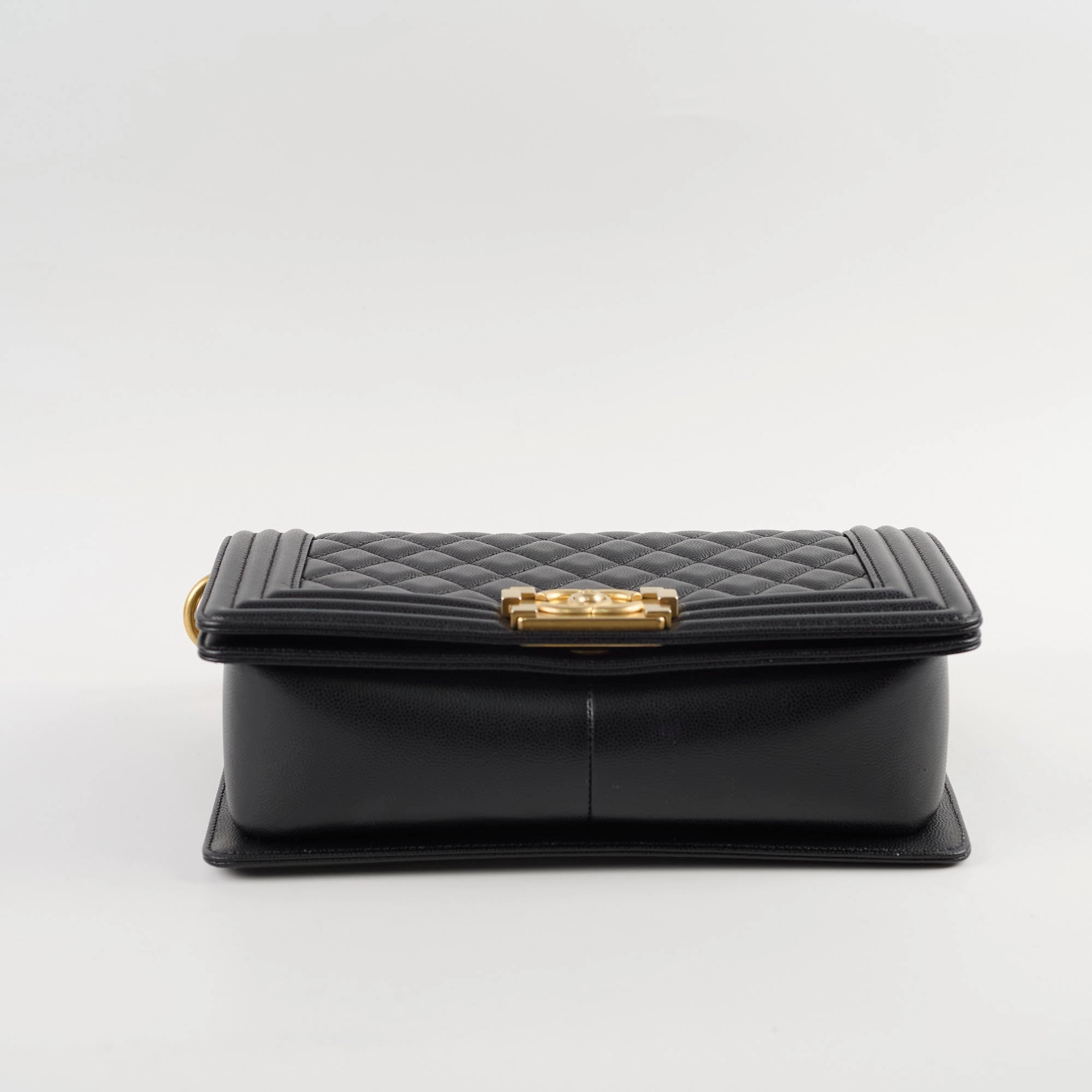 Chanel Old Medium Boy Bag Black Caviar GHW