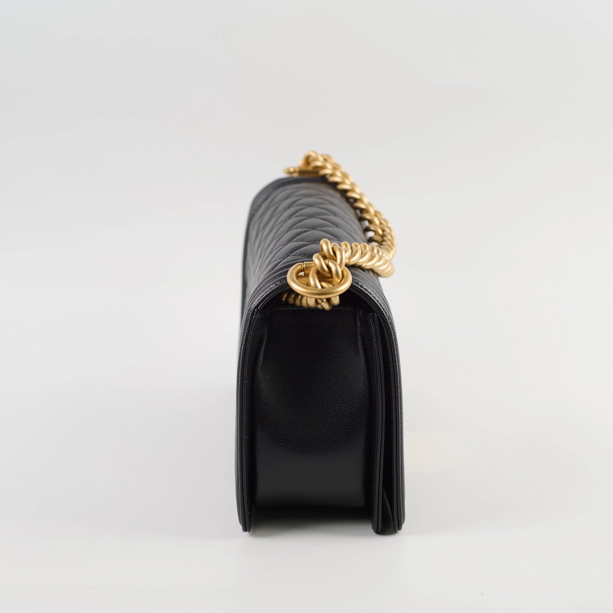 Chanel Old Medium Boy Bag Black Caviar GHW