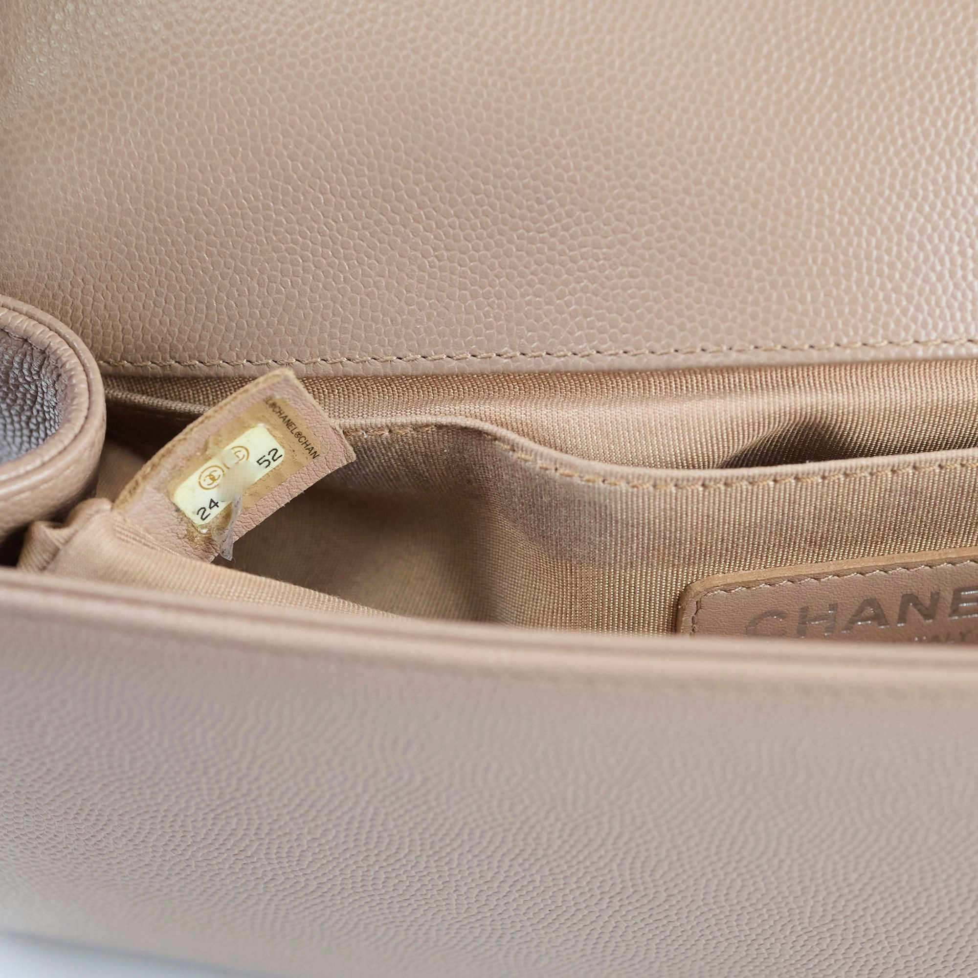 Chanel Old Medium Boy Bag Chevron Dark Pink