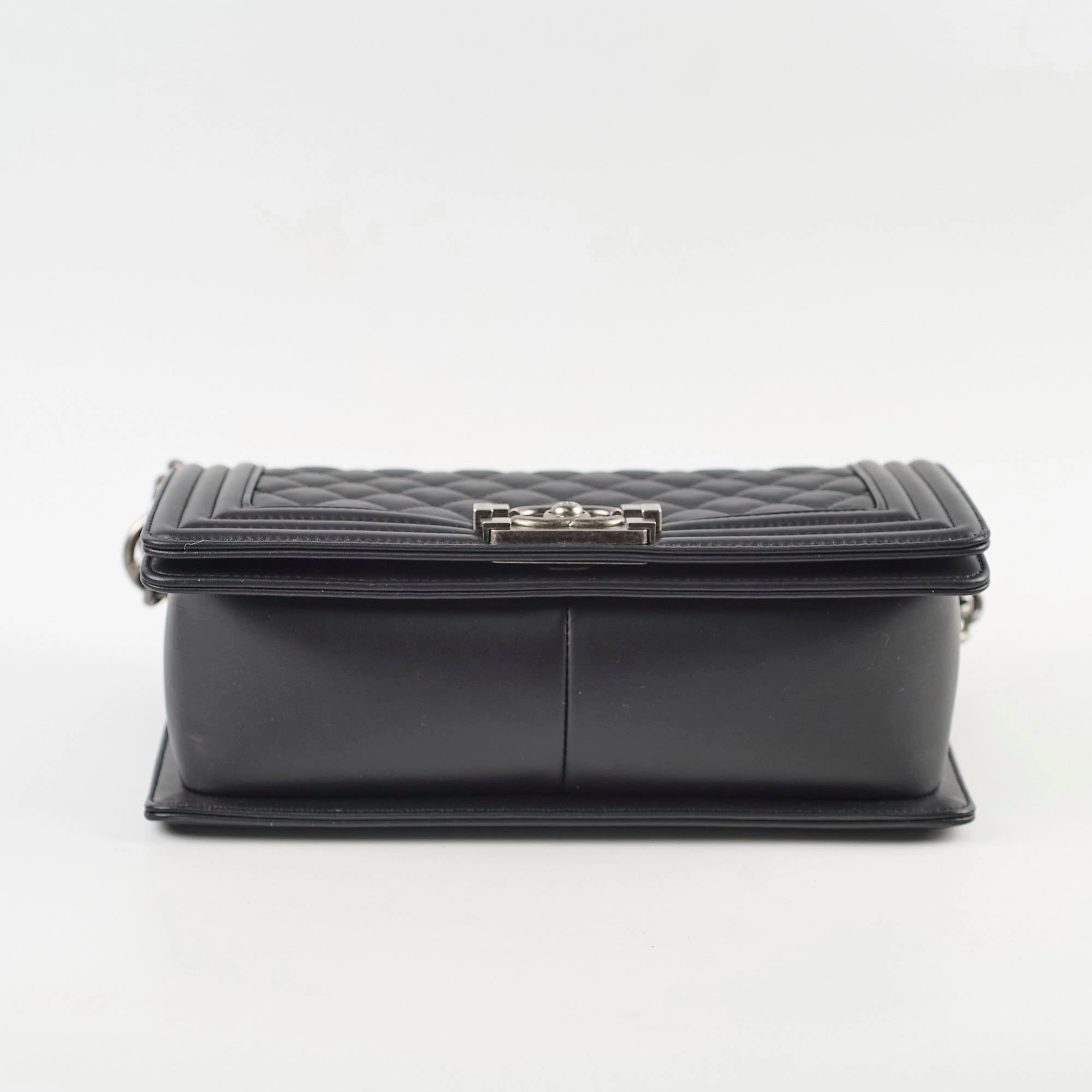 Chanel Old Medium Boy Black Microchipped