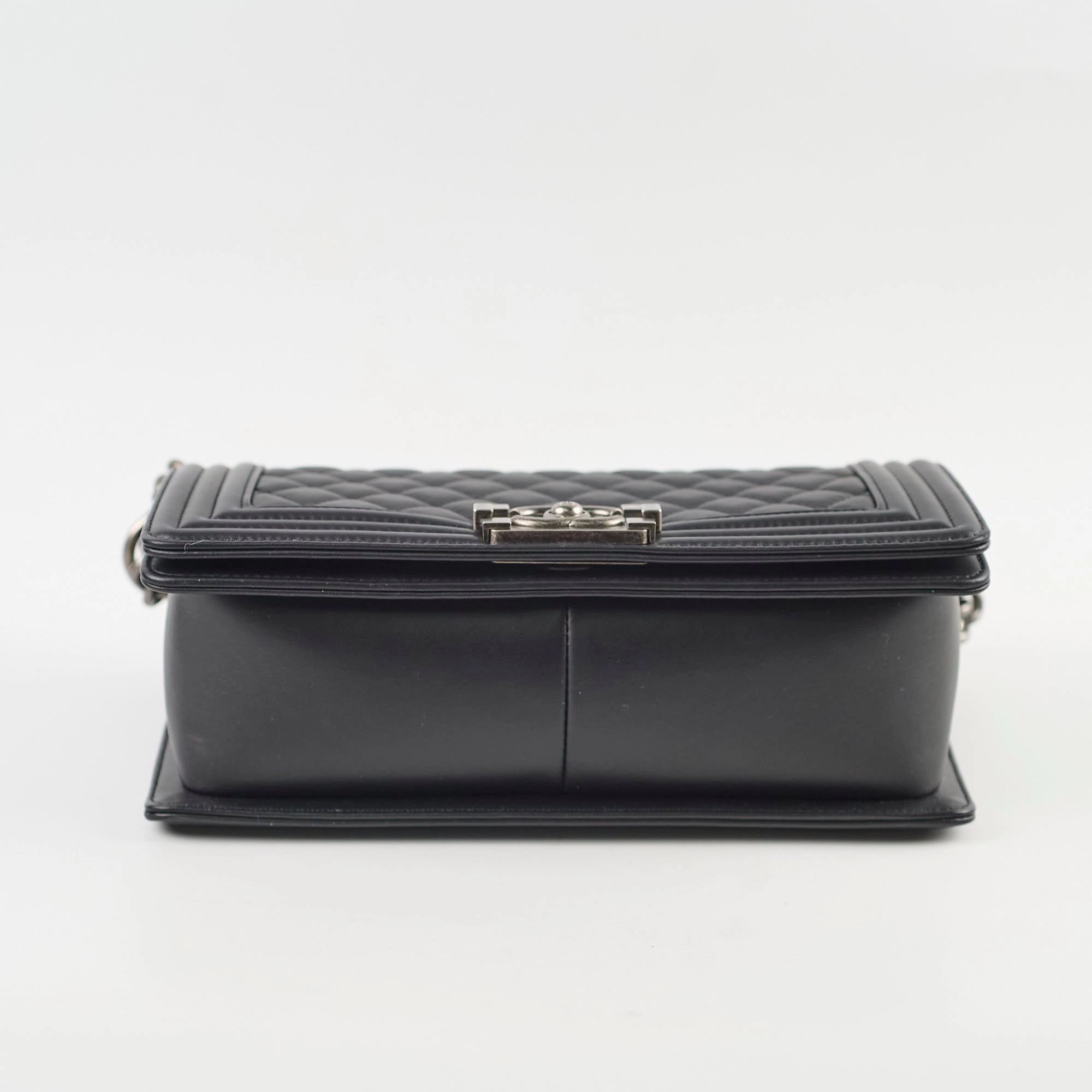 Chanel Old Medium Boy Black Microchipped