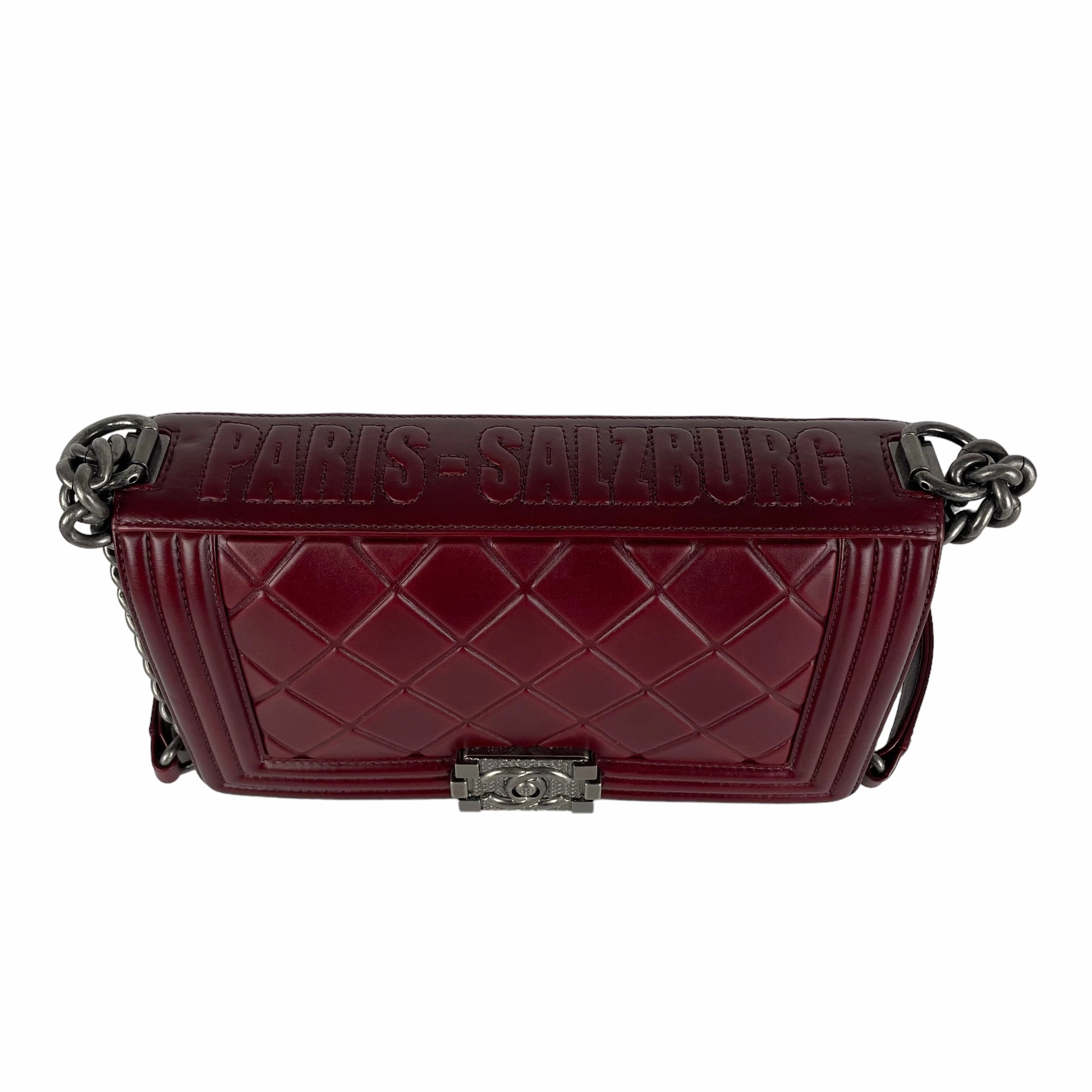 Chanel Old Medium Boy Burgundy