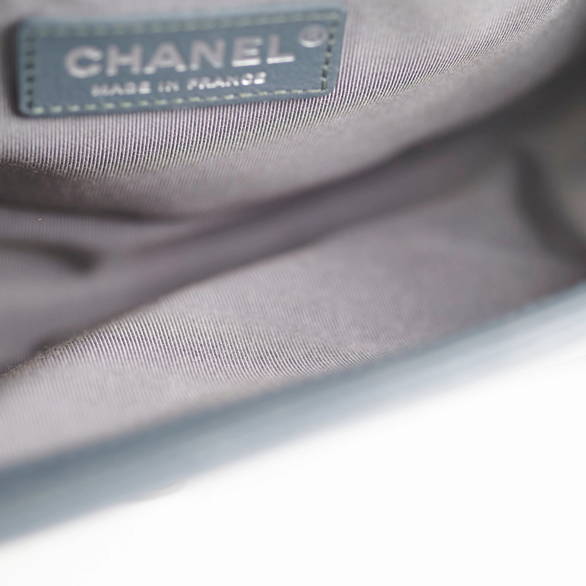 Chanel Old Medium Chevron Boy Grey
