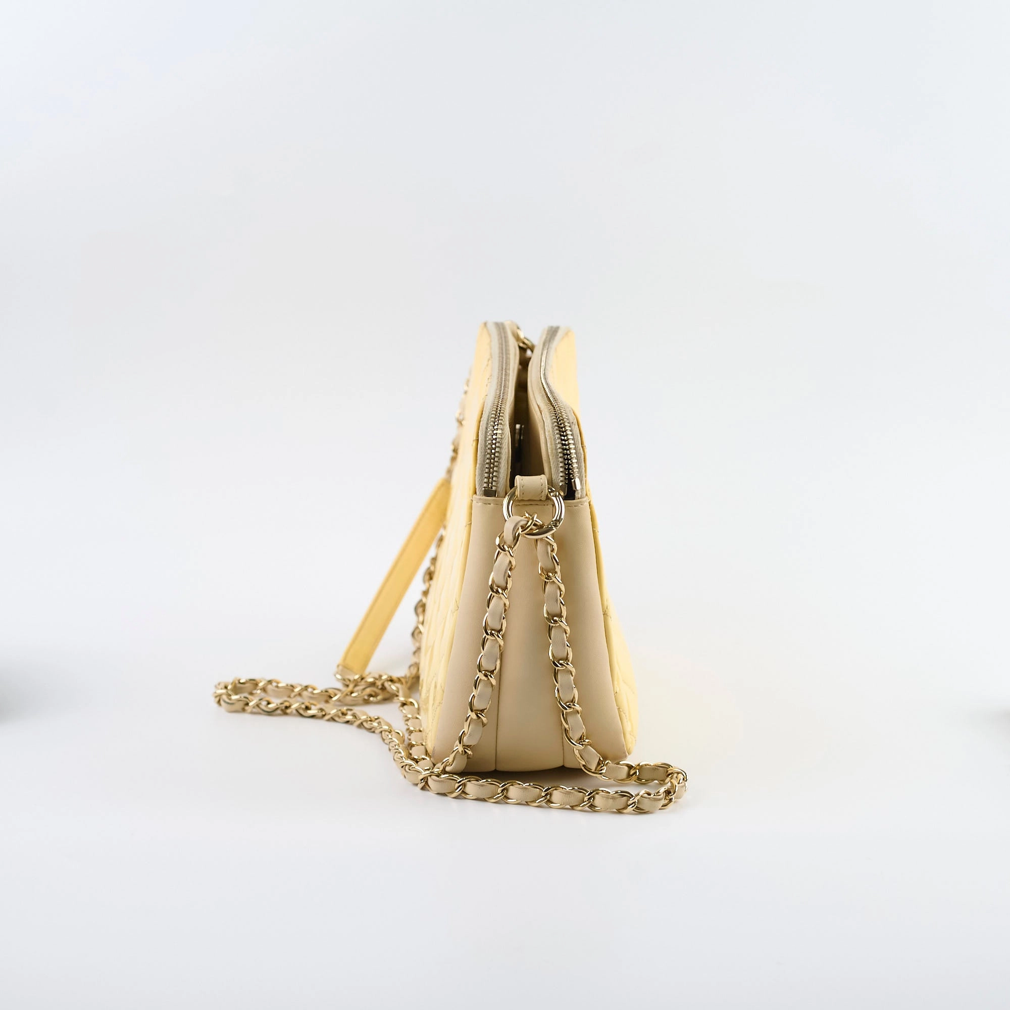 Chanel Patent Shoulder Bag Ivory/Yellow Series 20