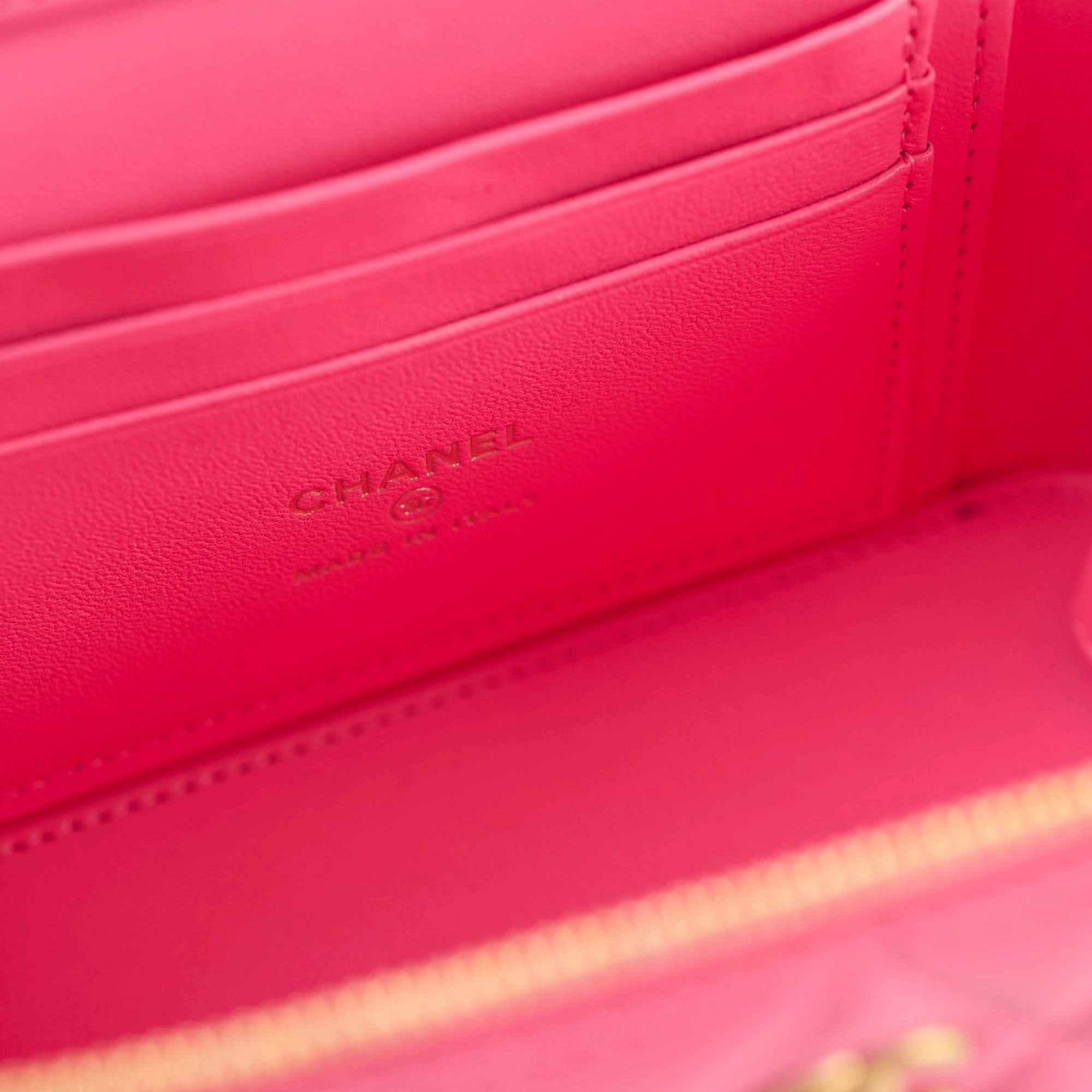 Chanel Pink Vanity Coco Chain (microchip)