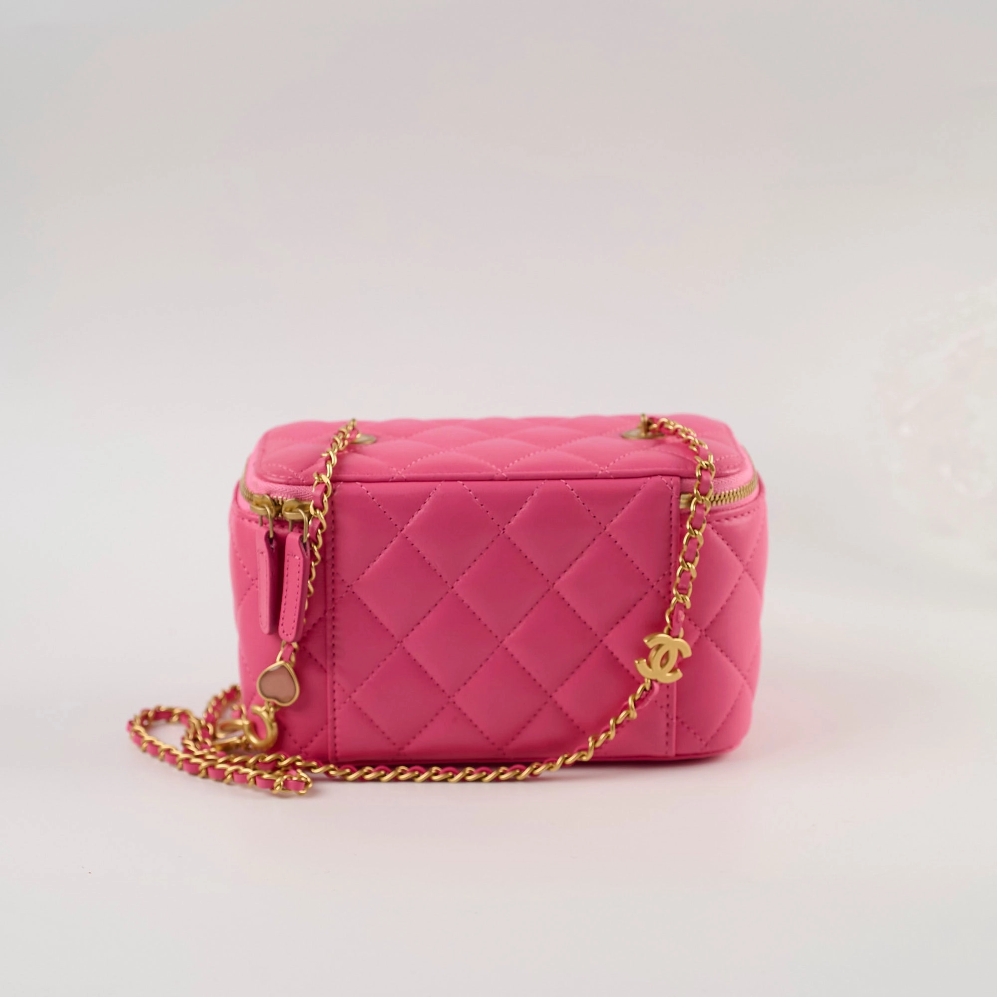 Chanel Pink Vanity Coco Chain (microchip)