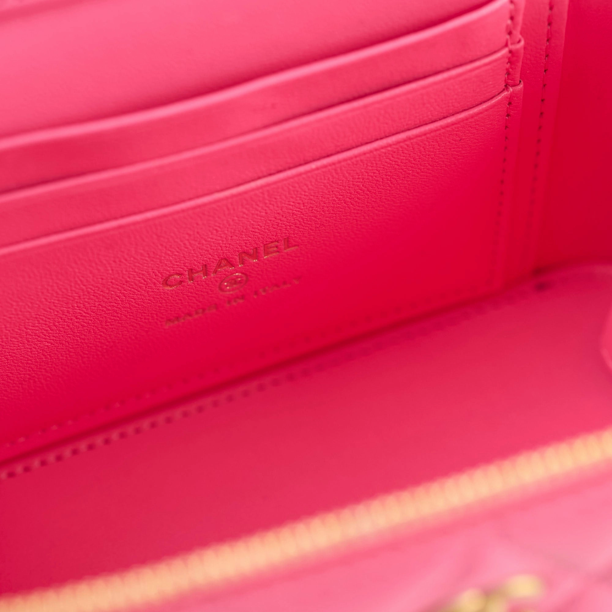 Chanel Pink Vanity Coco Chain (microchip)