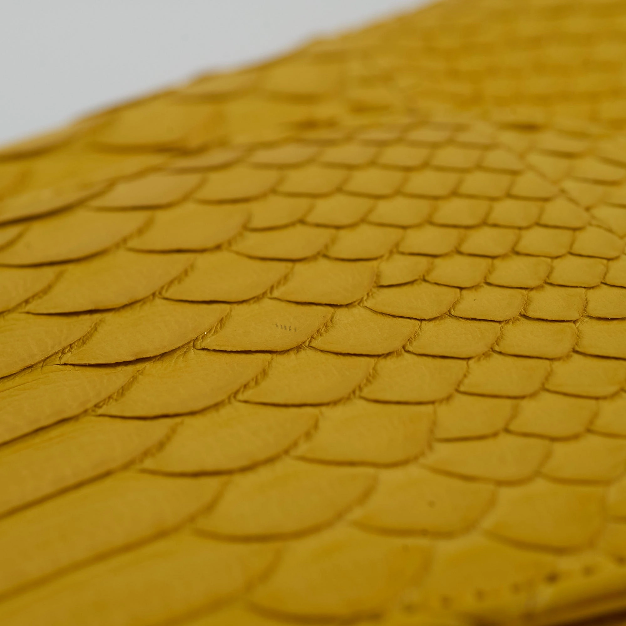 Chanel Python Medium M/L Classic Flap Yellow Series 22