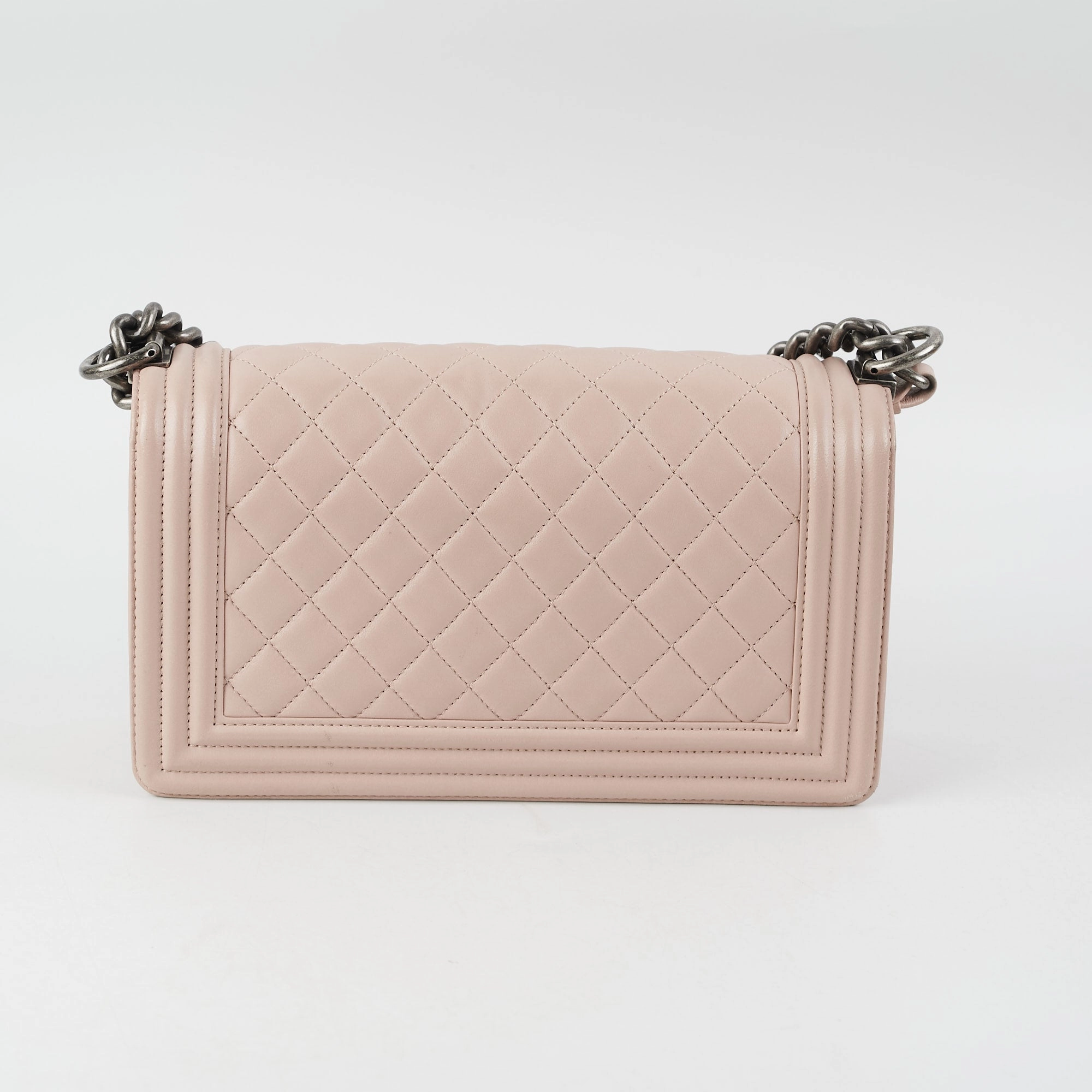 Chanel Quilted Boy Old Medium Light Pink