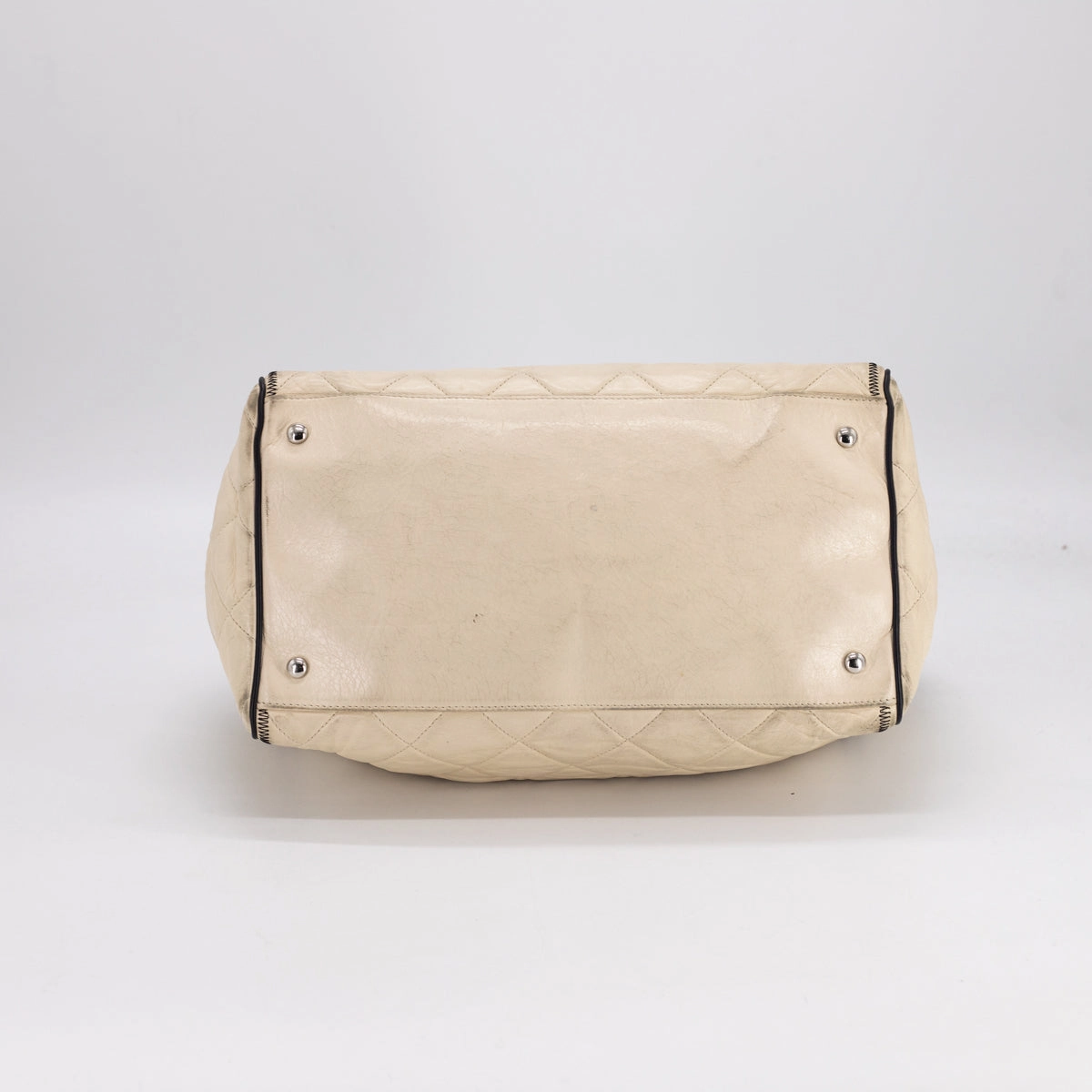Chanel Quilted Calfskin Shoulder Bag Cream