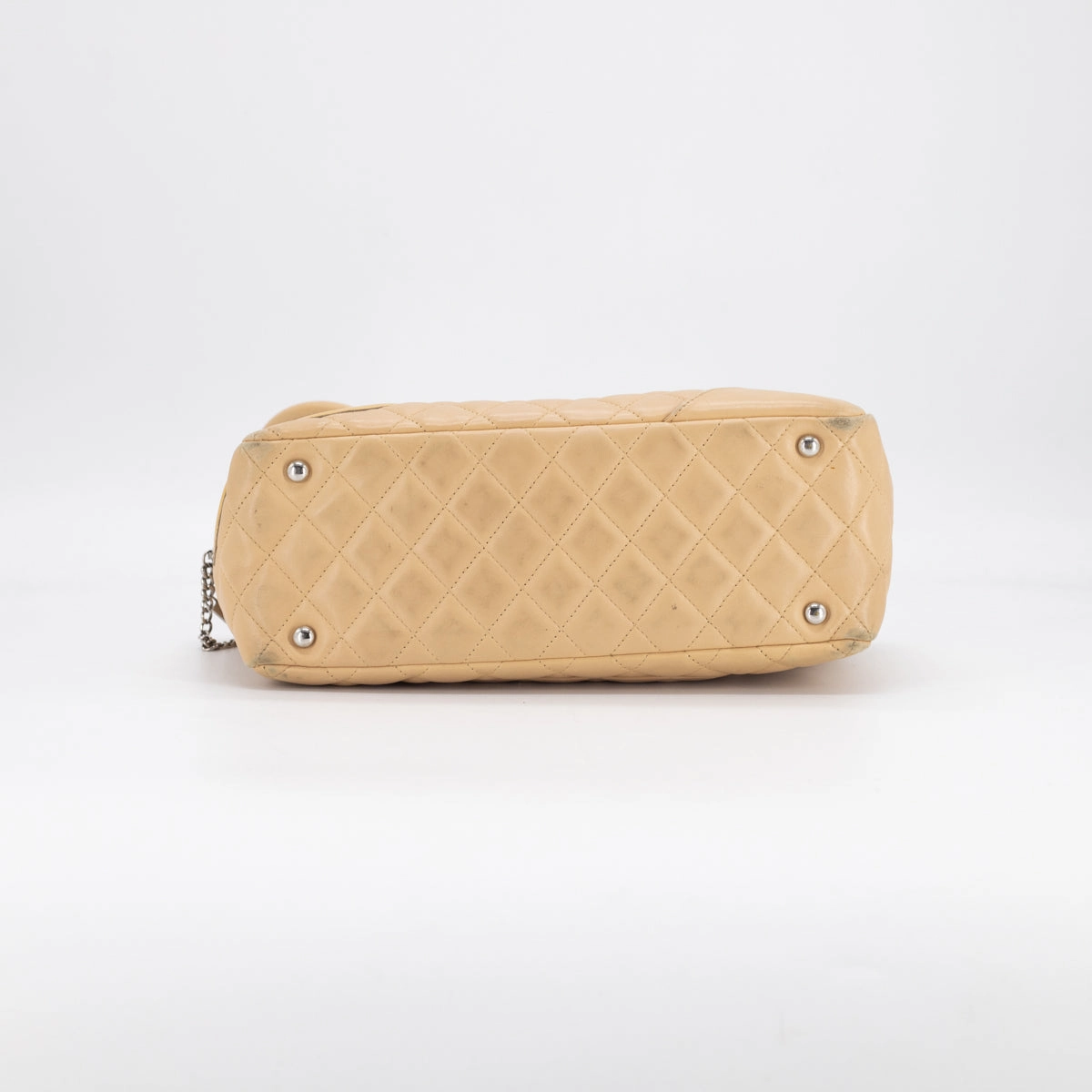 Chanel Quilted Calfskin Top handle Bag Beige