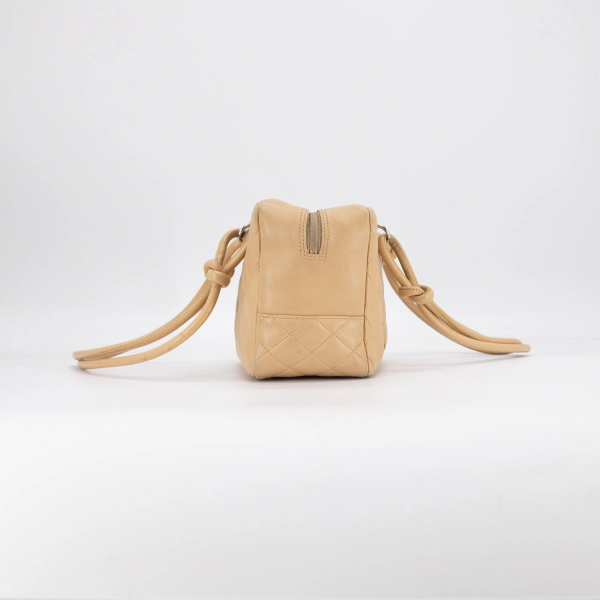 Chanel Quilted Calfskin Top handle Bag Beige