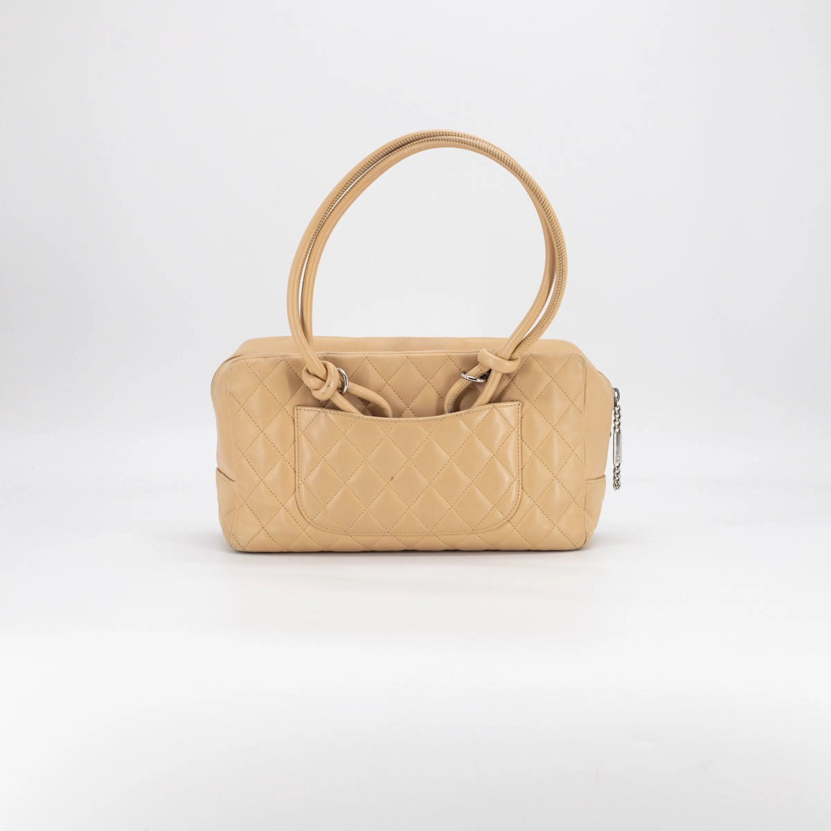 Chanel Quilted Calfskin Top handle Bag Beige