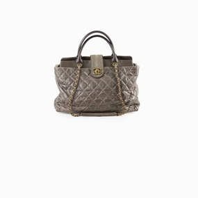 Chanel Quilted Leather and Stingray Shopper Tote Grey 16 Series
