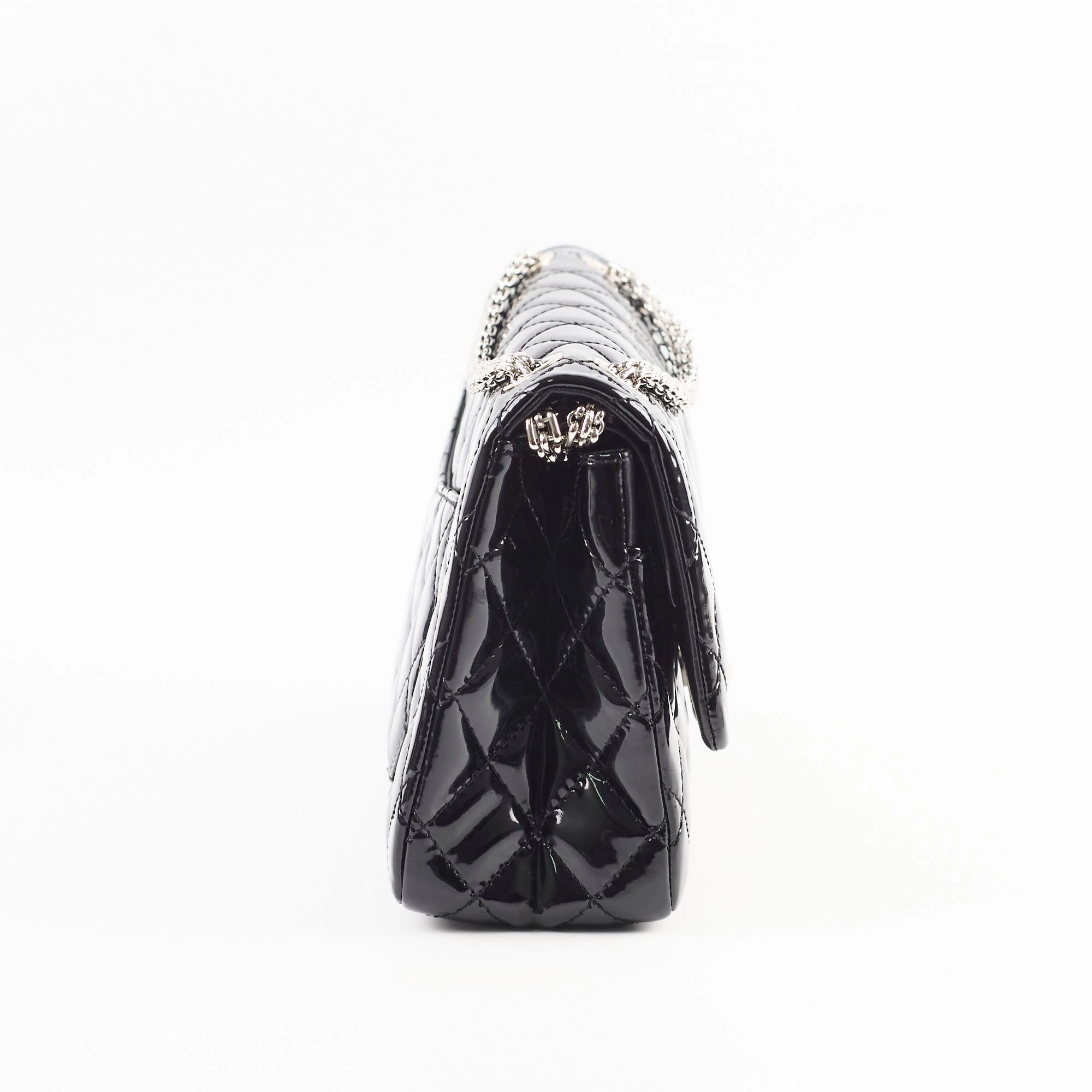 Chanel Reissue 226 Patent Black Silver Hardware