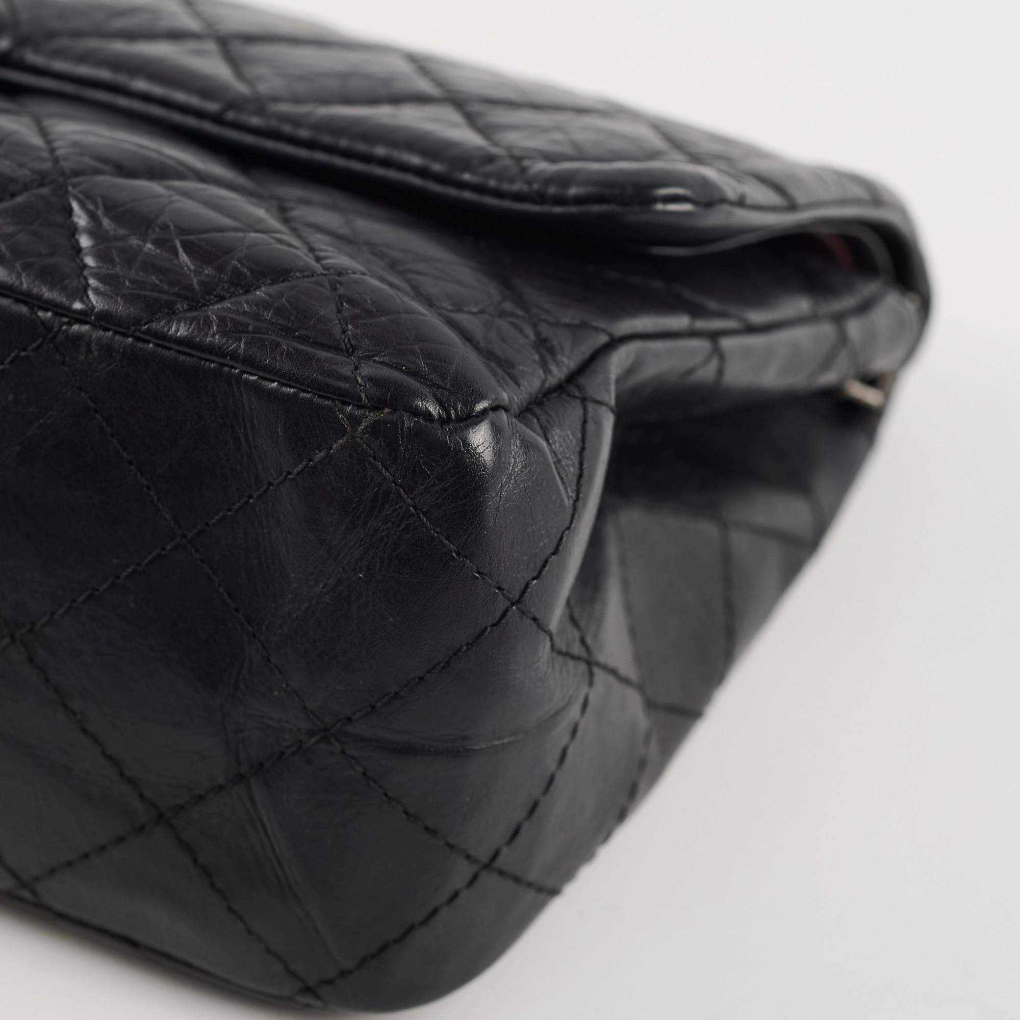 Chanel Reissue 2.55 Large (227 size) Black Calfskin RHW