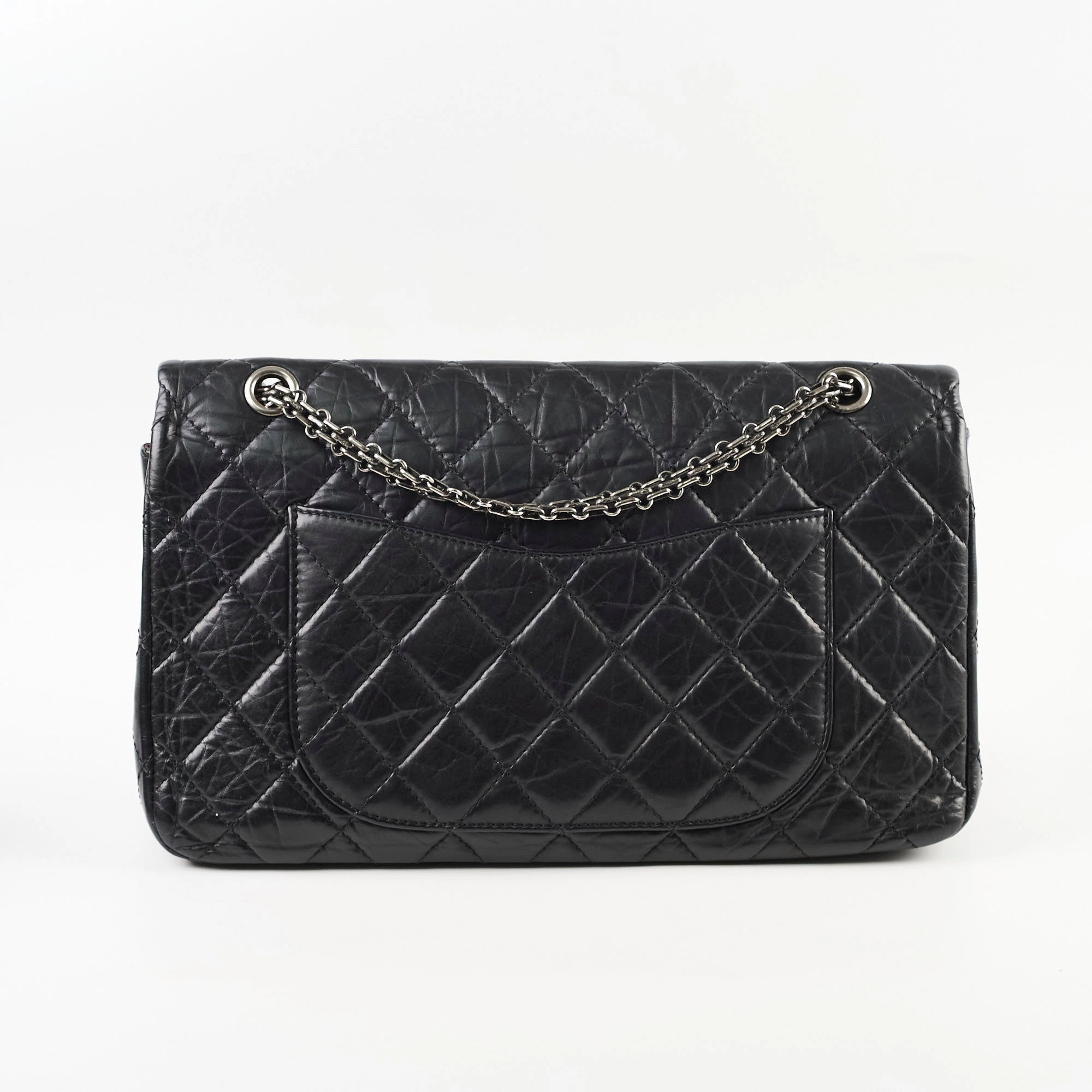 Chanel Reissue 2.55 Large (227 size) Black Calfskin RHW