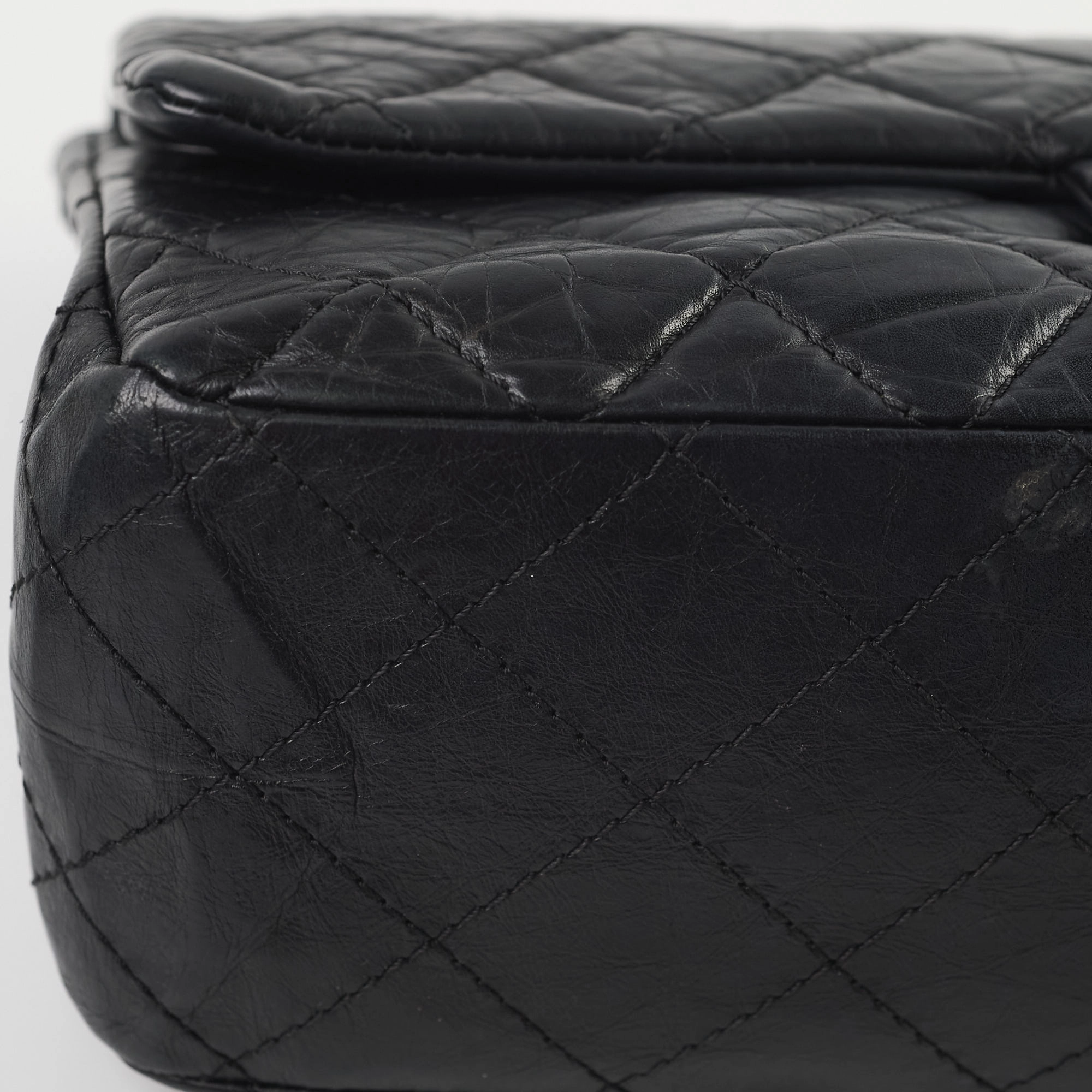 Chanel Reissue 2.55 Large (227 size) Black Calfskin RHW