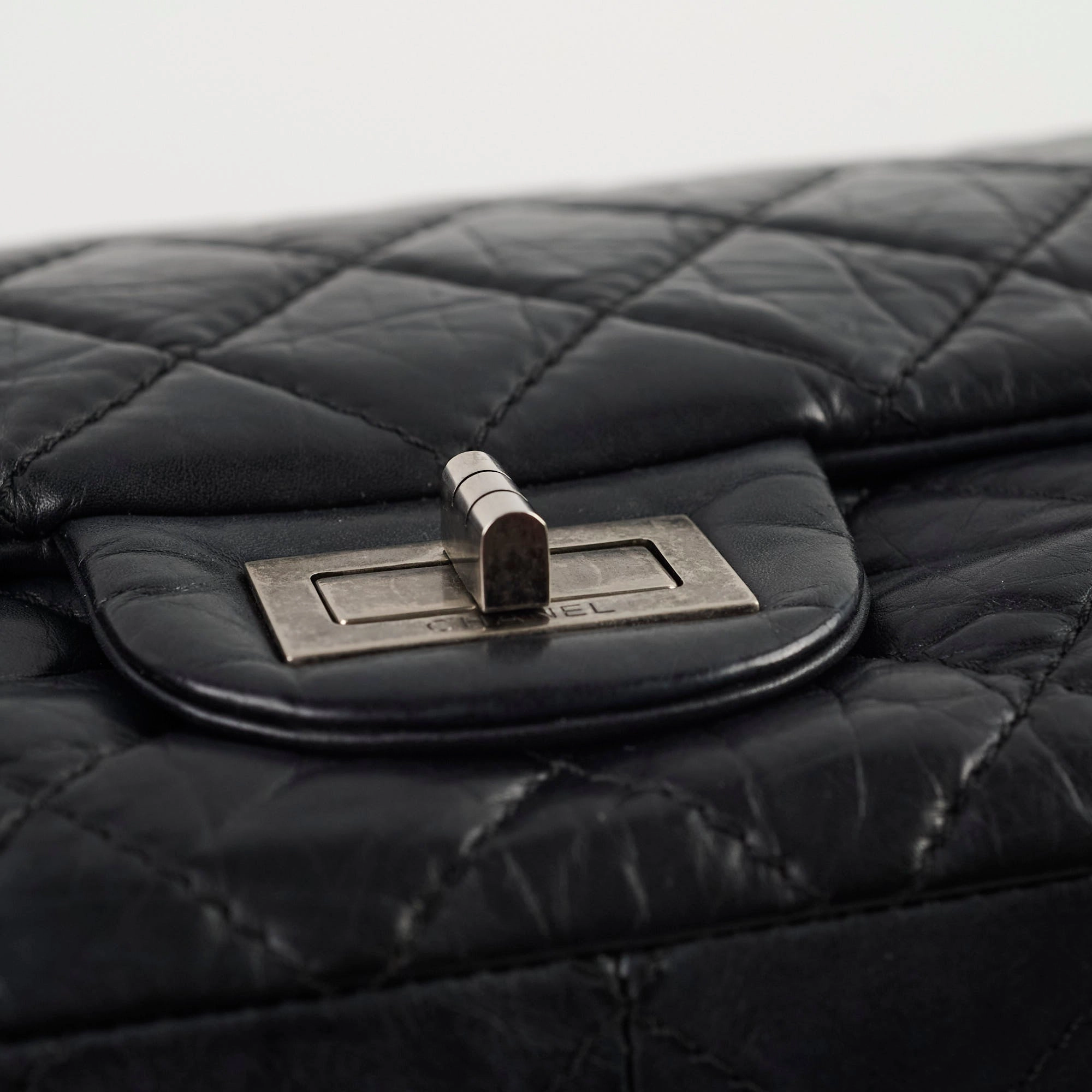 Chanel Reissue 2.55 Large (227 size) Black Calfskin RHW