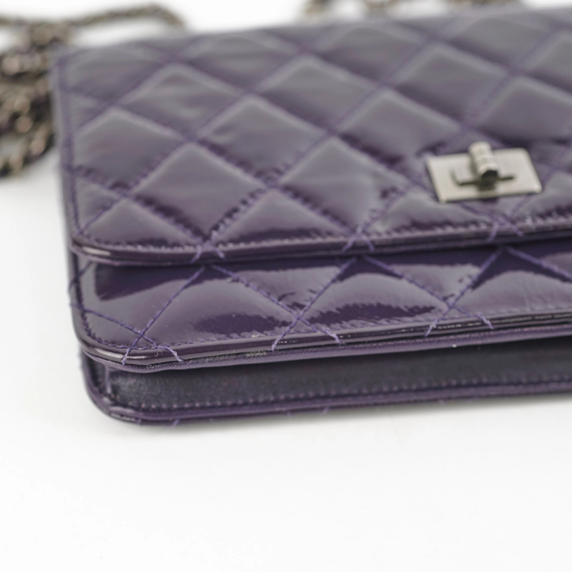 Chanel Reissue Patent Wallet On Chain WOC Purple